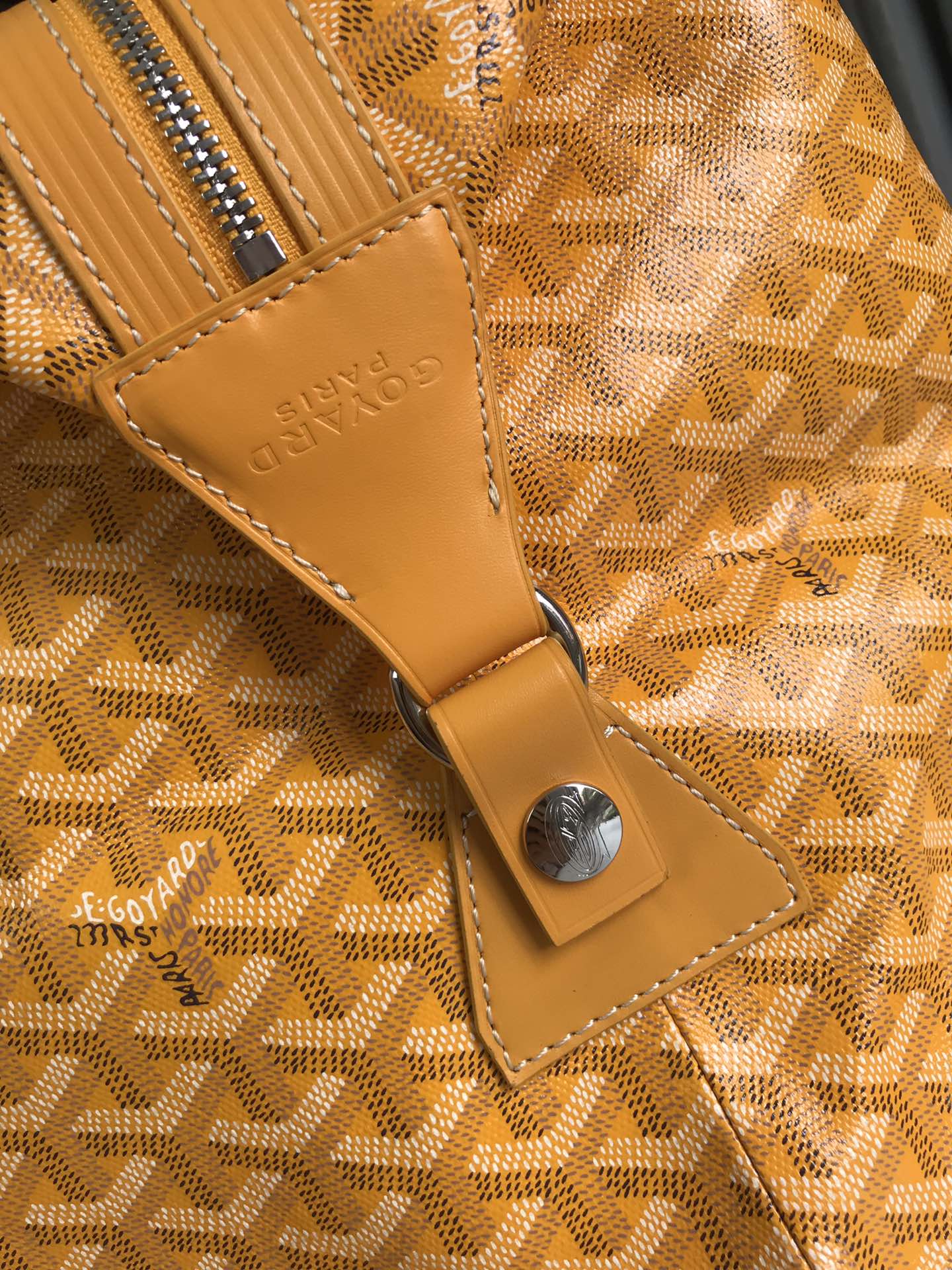 Goyard Boeing Travel Bag 45cm Yellow Canvas & Calfskin