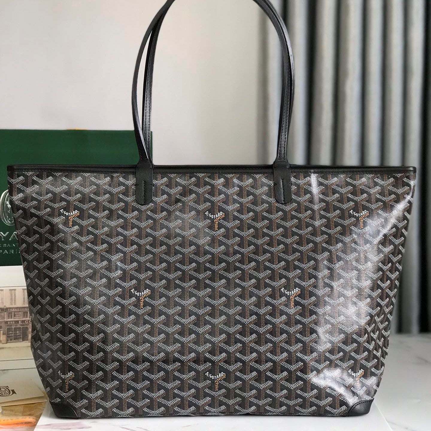 Goyard Artois PM Bag 35cm Black Canvas & Calfskin