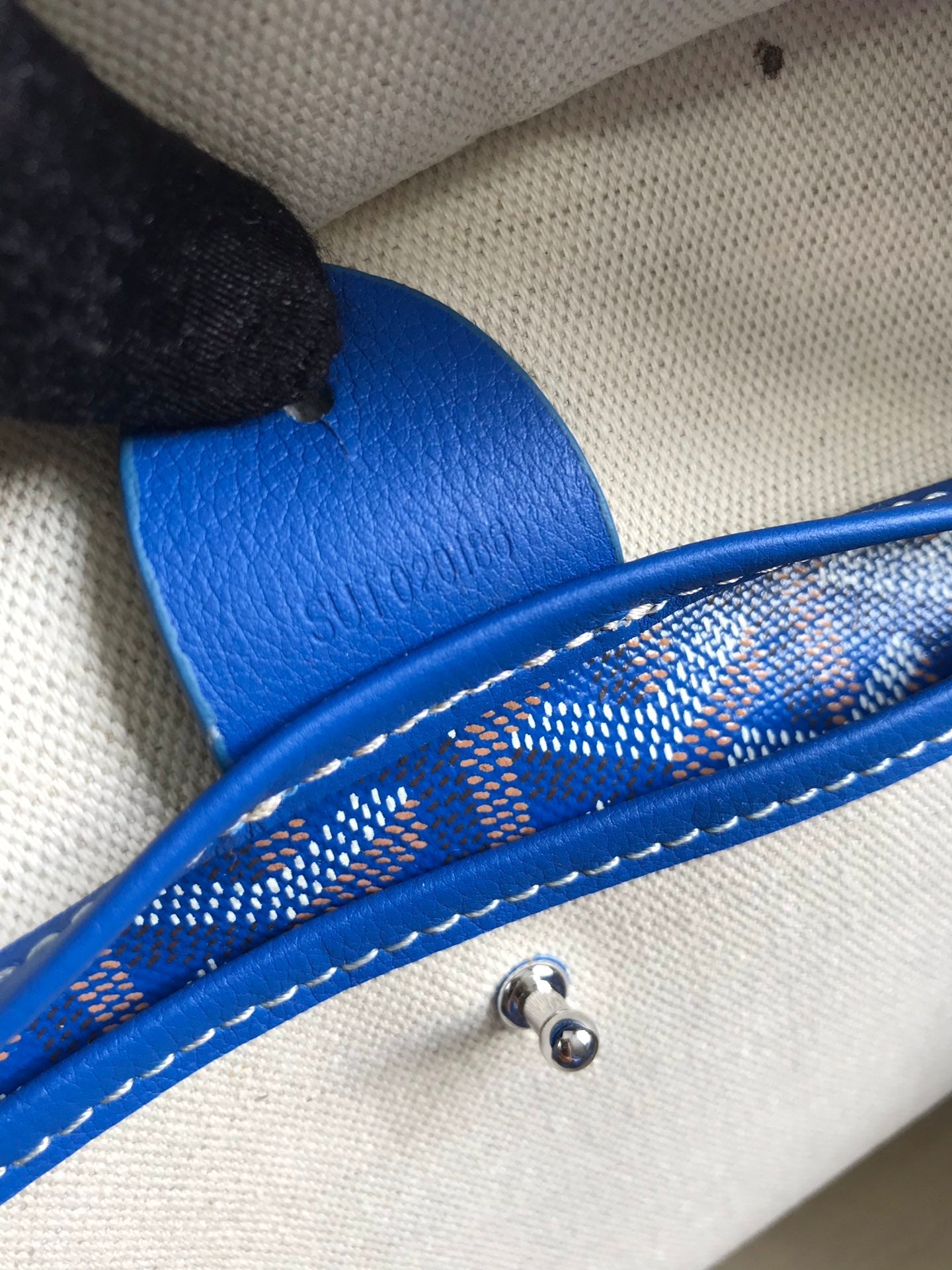 Goyard Artois PM Bag 35cm Blue Canvas & Calfskin