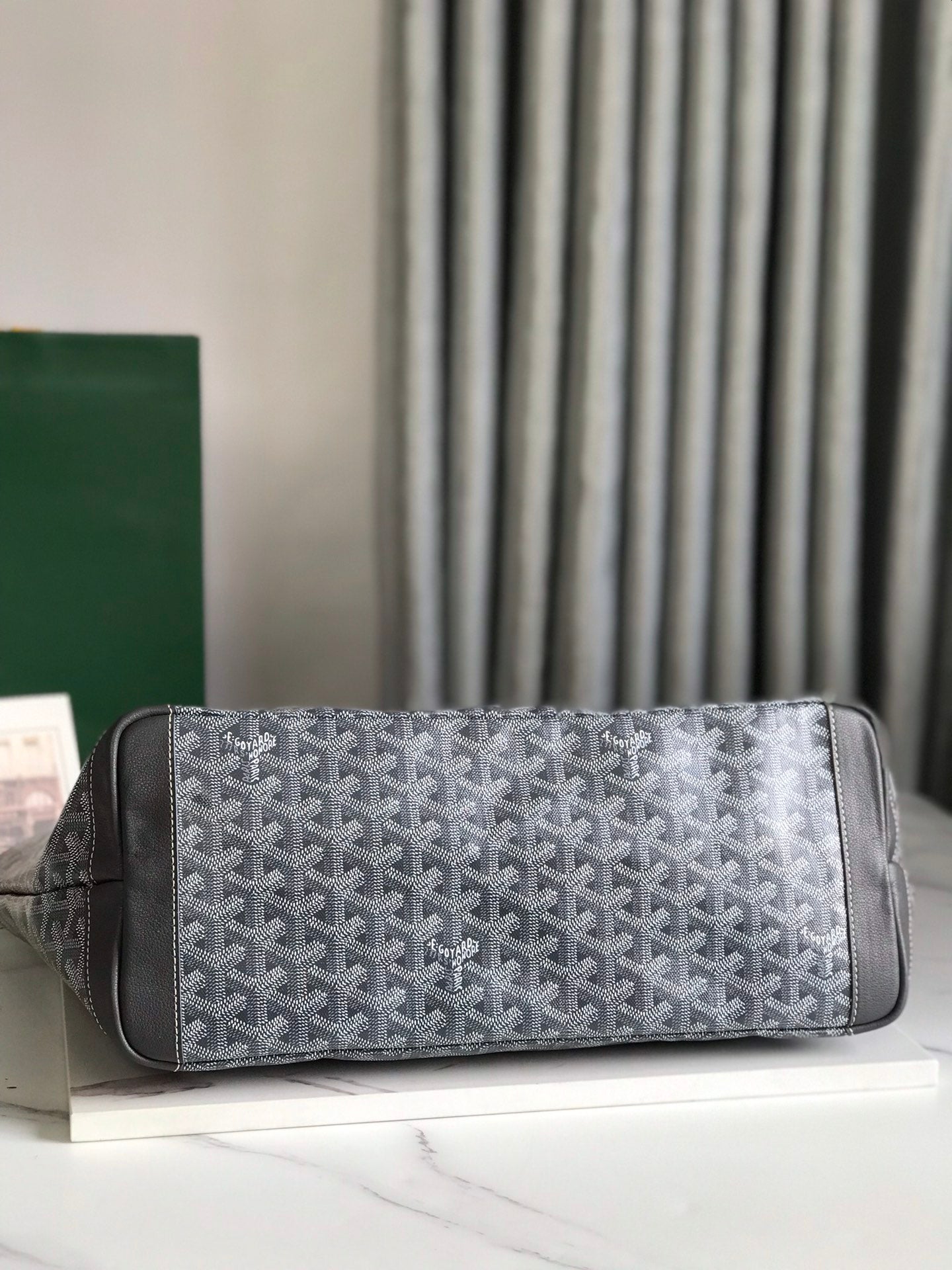 Goyard Artois PM Bag 35cm Grey Canvas & Calfskin