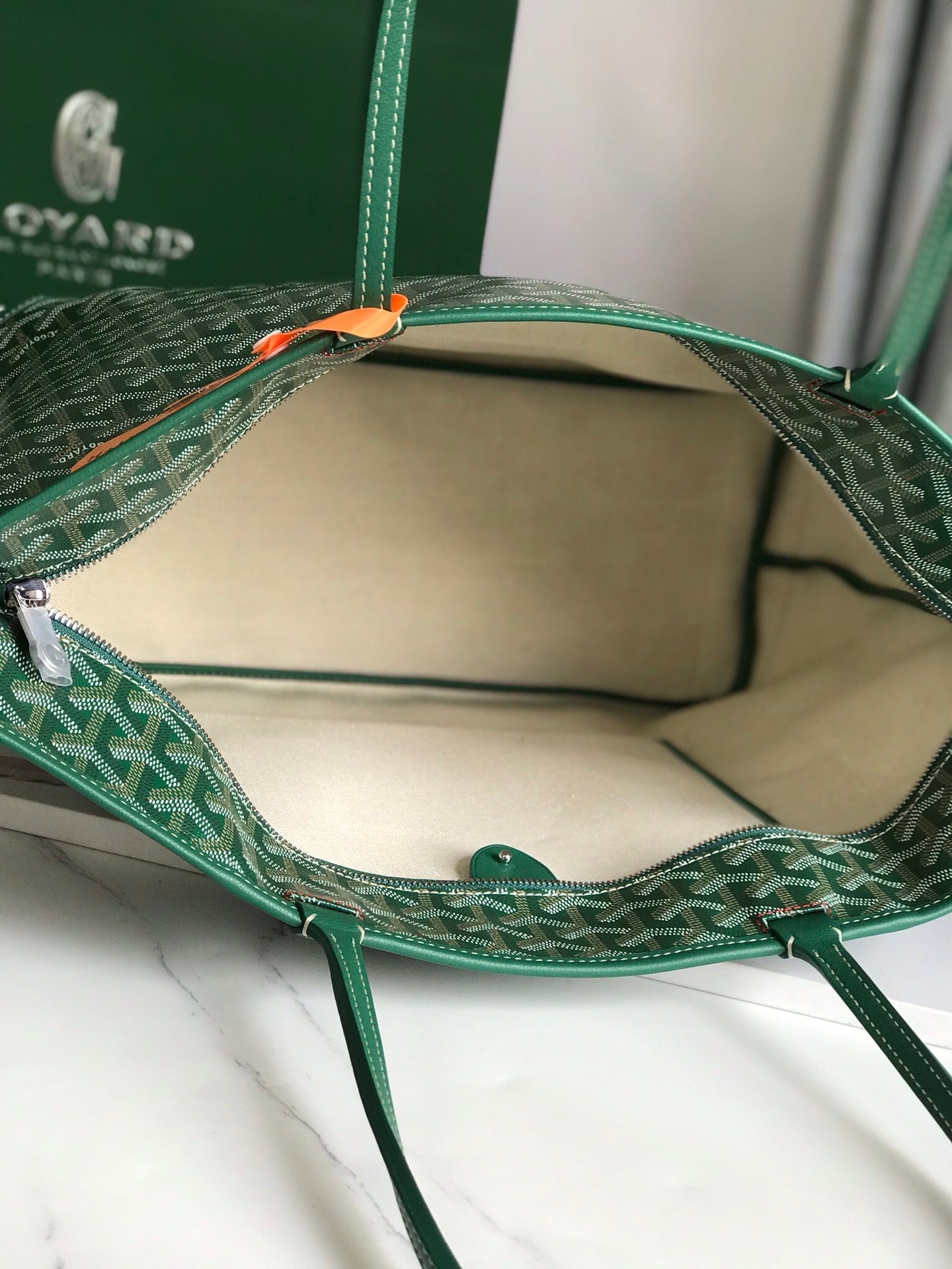 Goyard Artois PM Bag 35cm Green Canvas & Calfskin