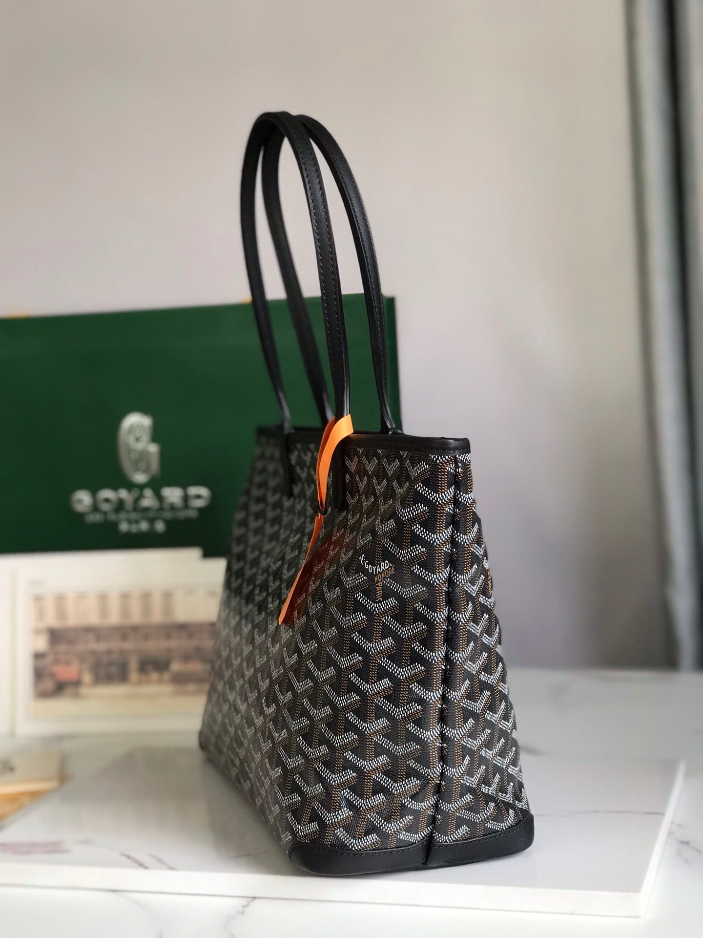 Goyard Artois Bag 30cm Black Canvas & Calfskin