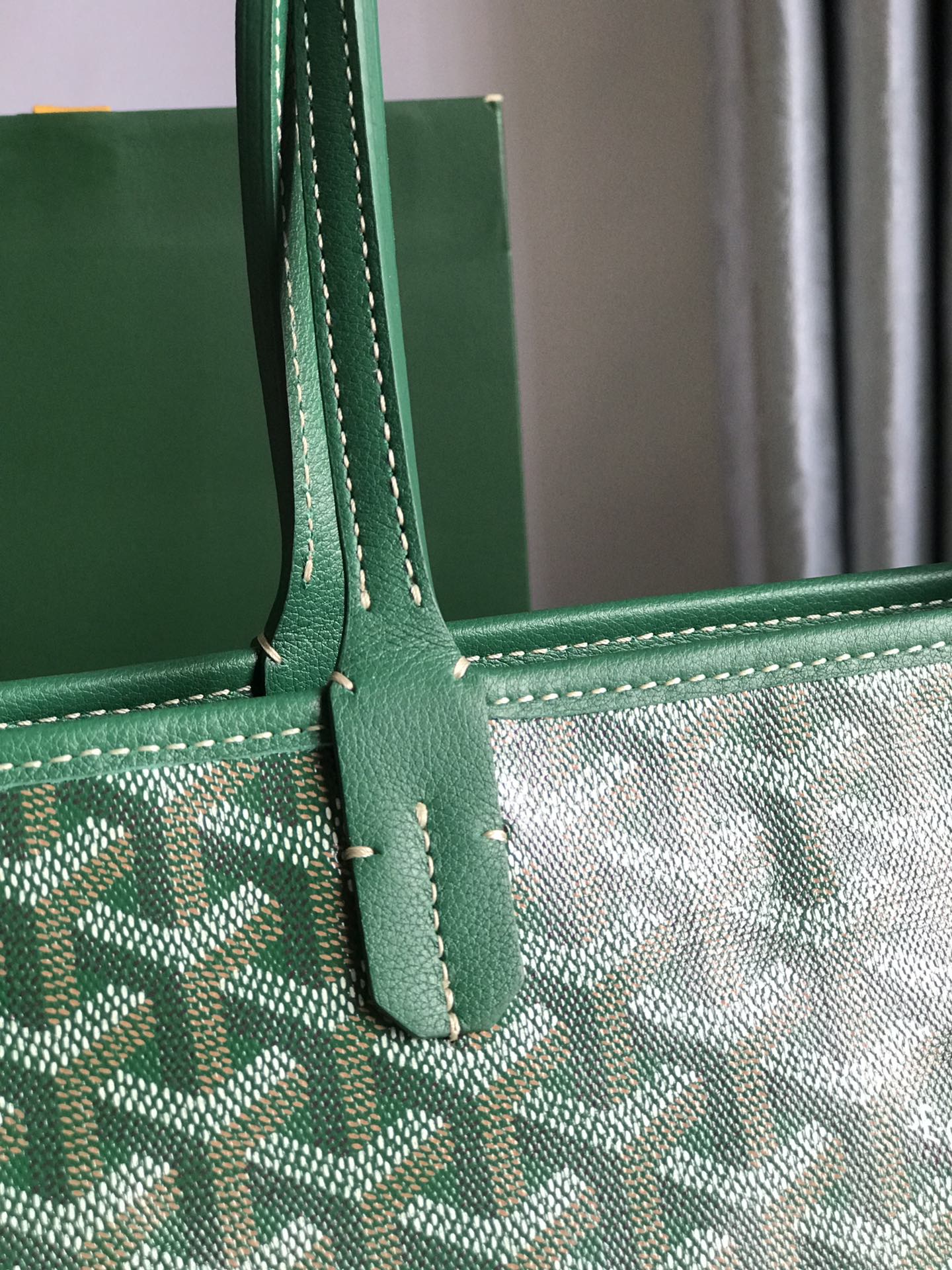 Goyard Artois Bag 30cm Green Canvas & Calfskin