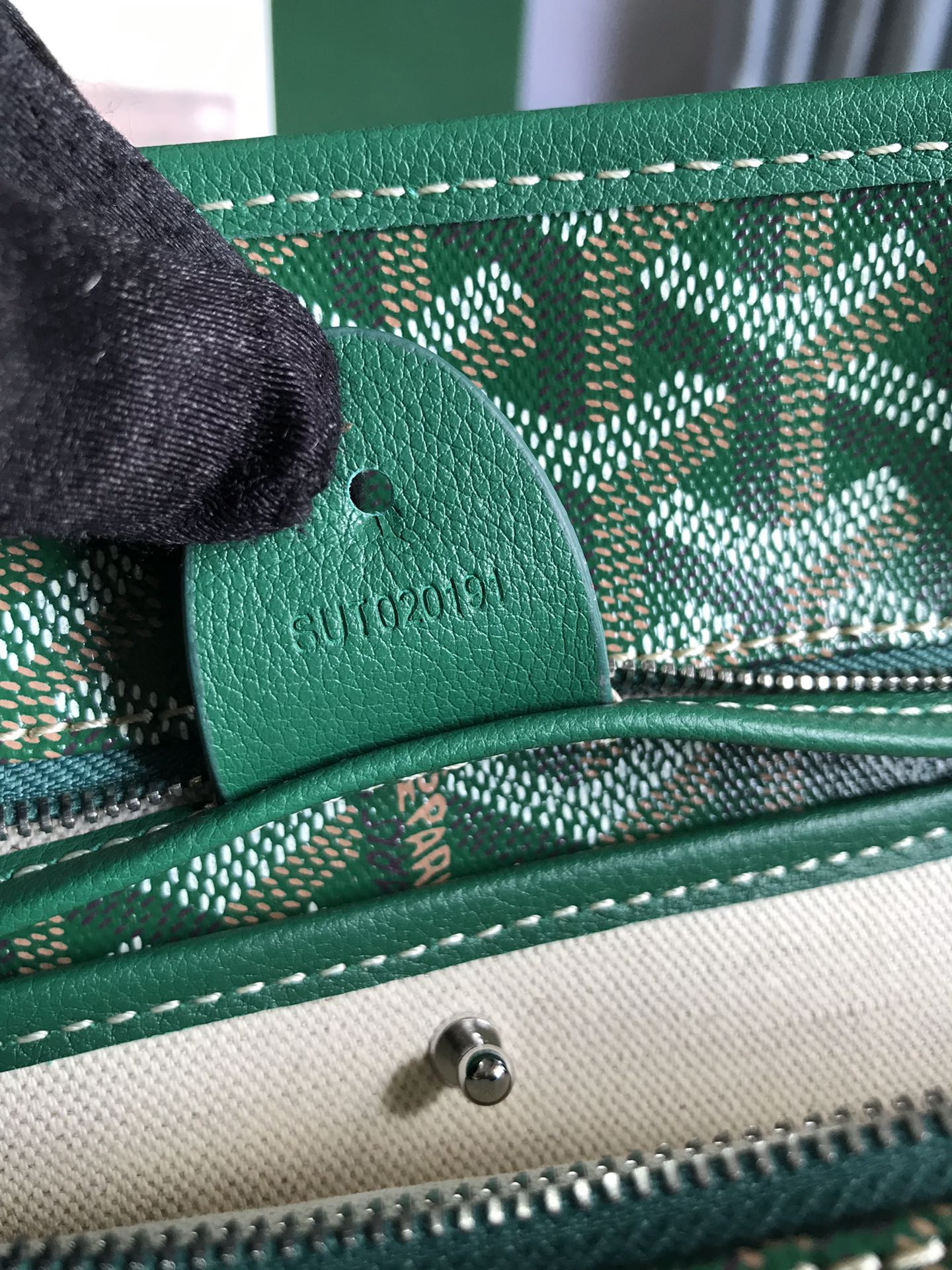 Goyard Artois Bag 30cm Green Canvas & Calfskin