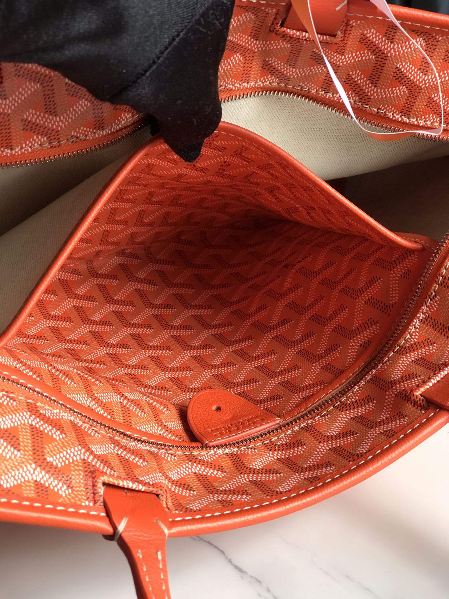 Goyard Artois Bag 30cm Orange Canvas & Calfskin