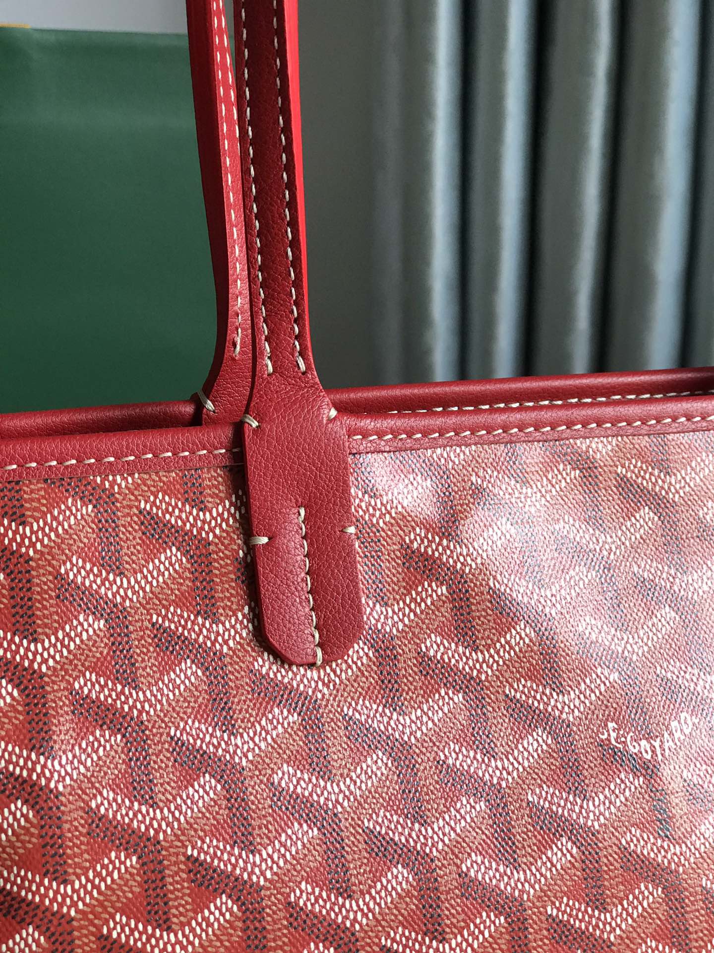 Goyard Artois Bag 30cm Red Canvas & Calfskin