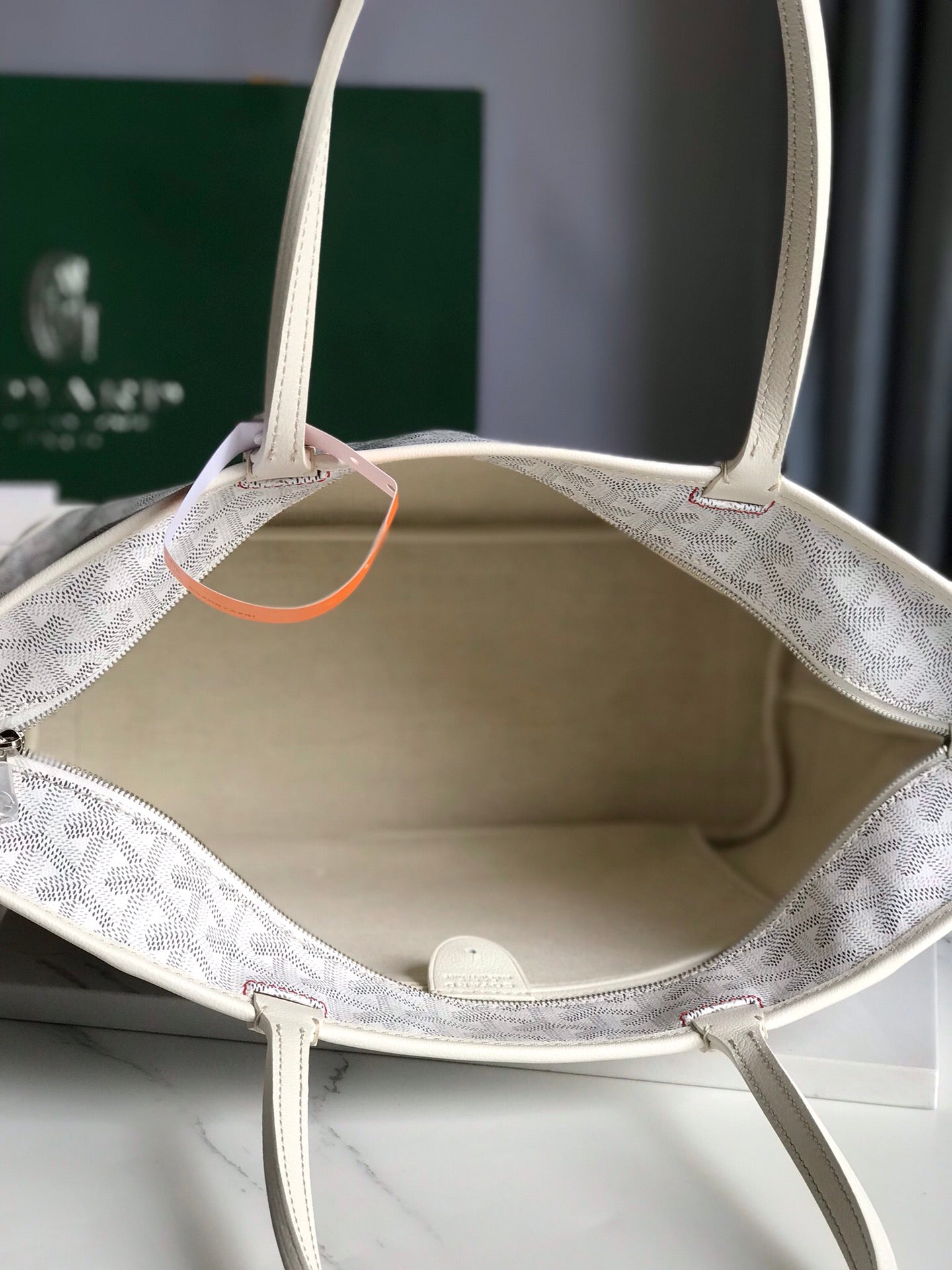 Goyard Artois Bag 30cm White Canvas & Calfskin