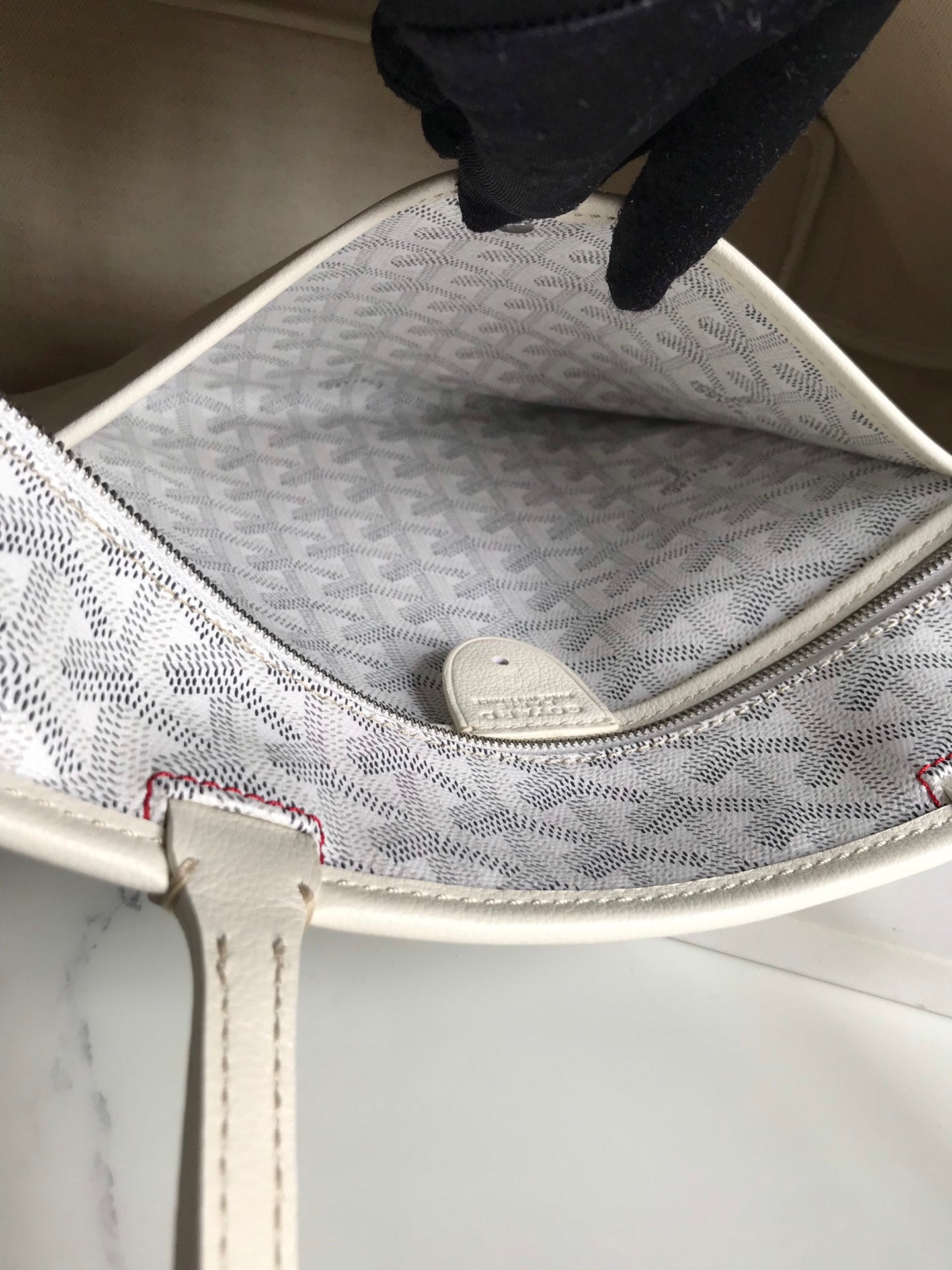 Goyard Artois Bag 30cm White Canvas & Calfskin