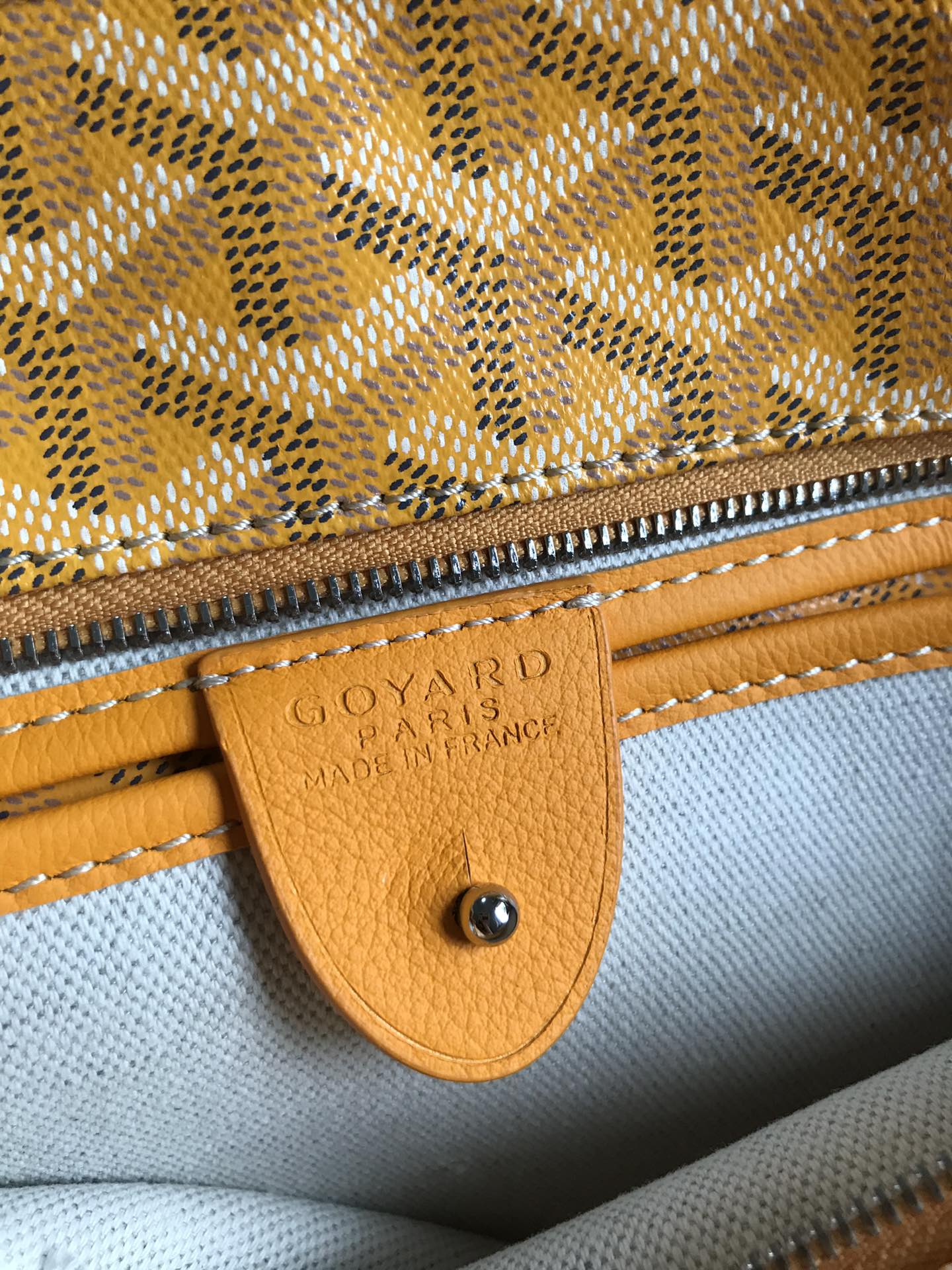 Goyard Artois Bag 30cm Yellow Canvas & Calfskin