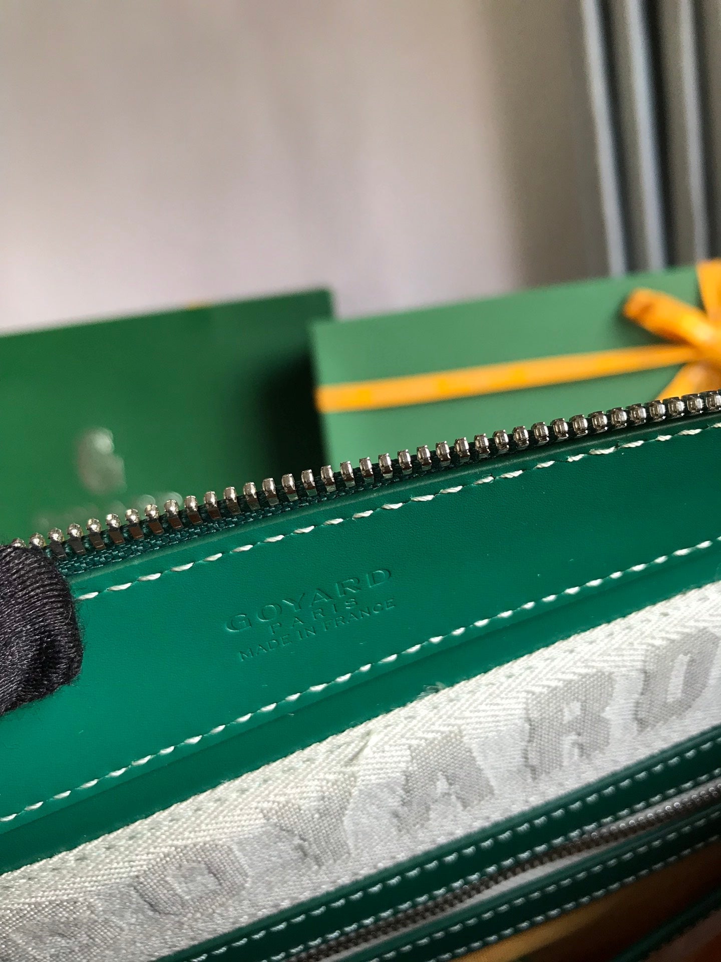 Goyard Okinawa PM Bag 35.5cm Green Canvas&Calfskin