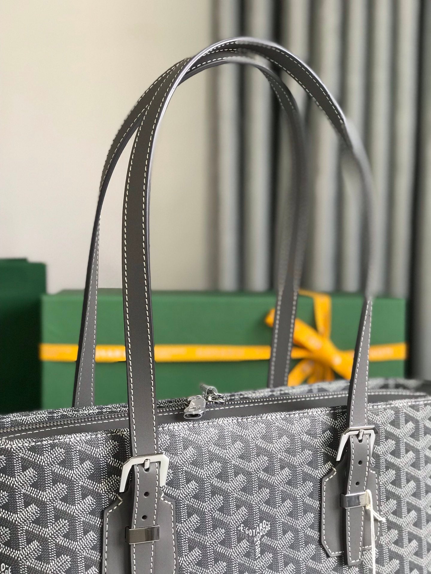 Goyard Okinawa PM Bag 35.5cm Grey Canvas&Calfskin