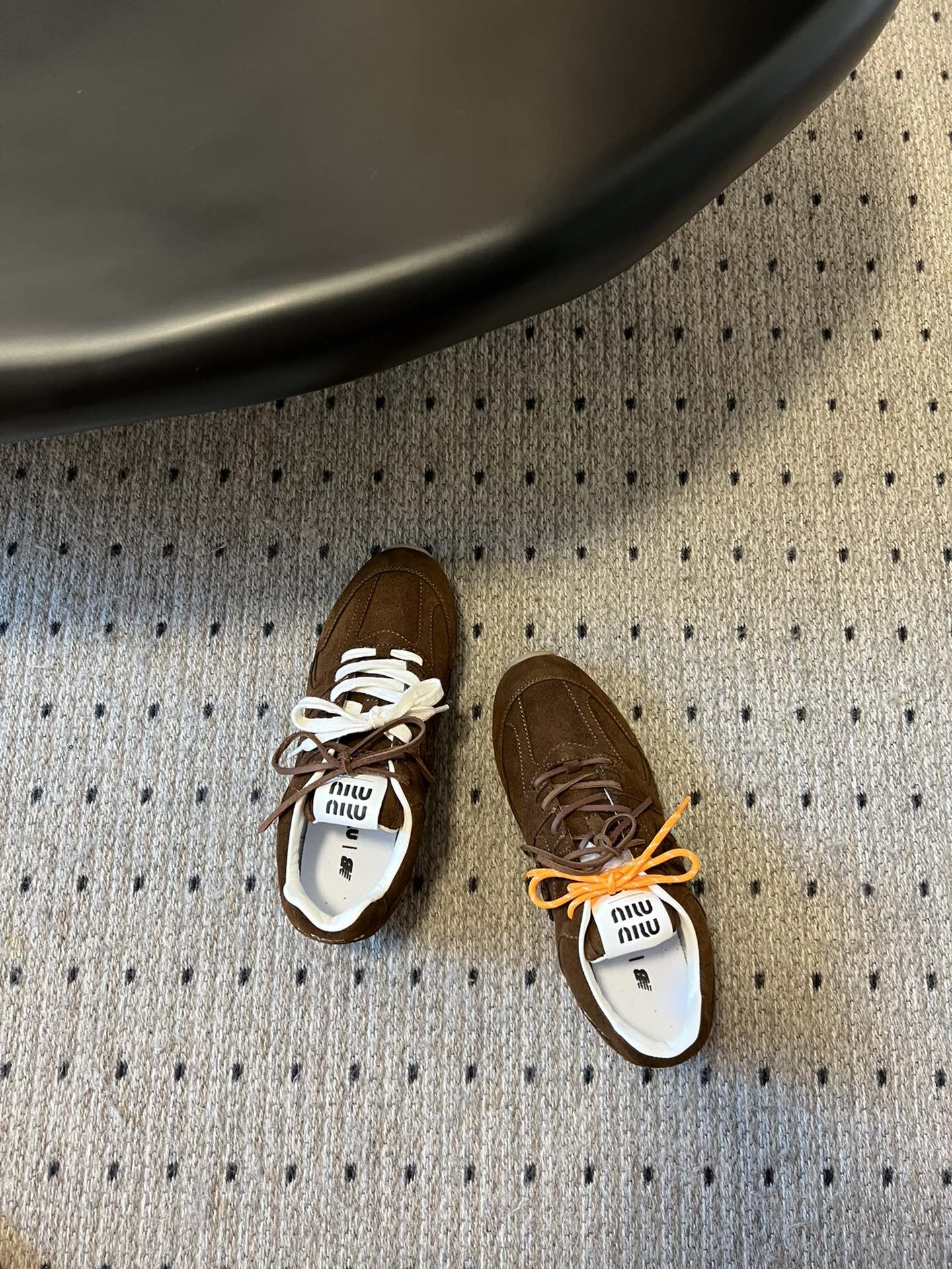 Miu Balance 530 Sneaker Chestnut Brown Suede