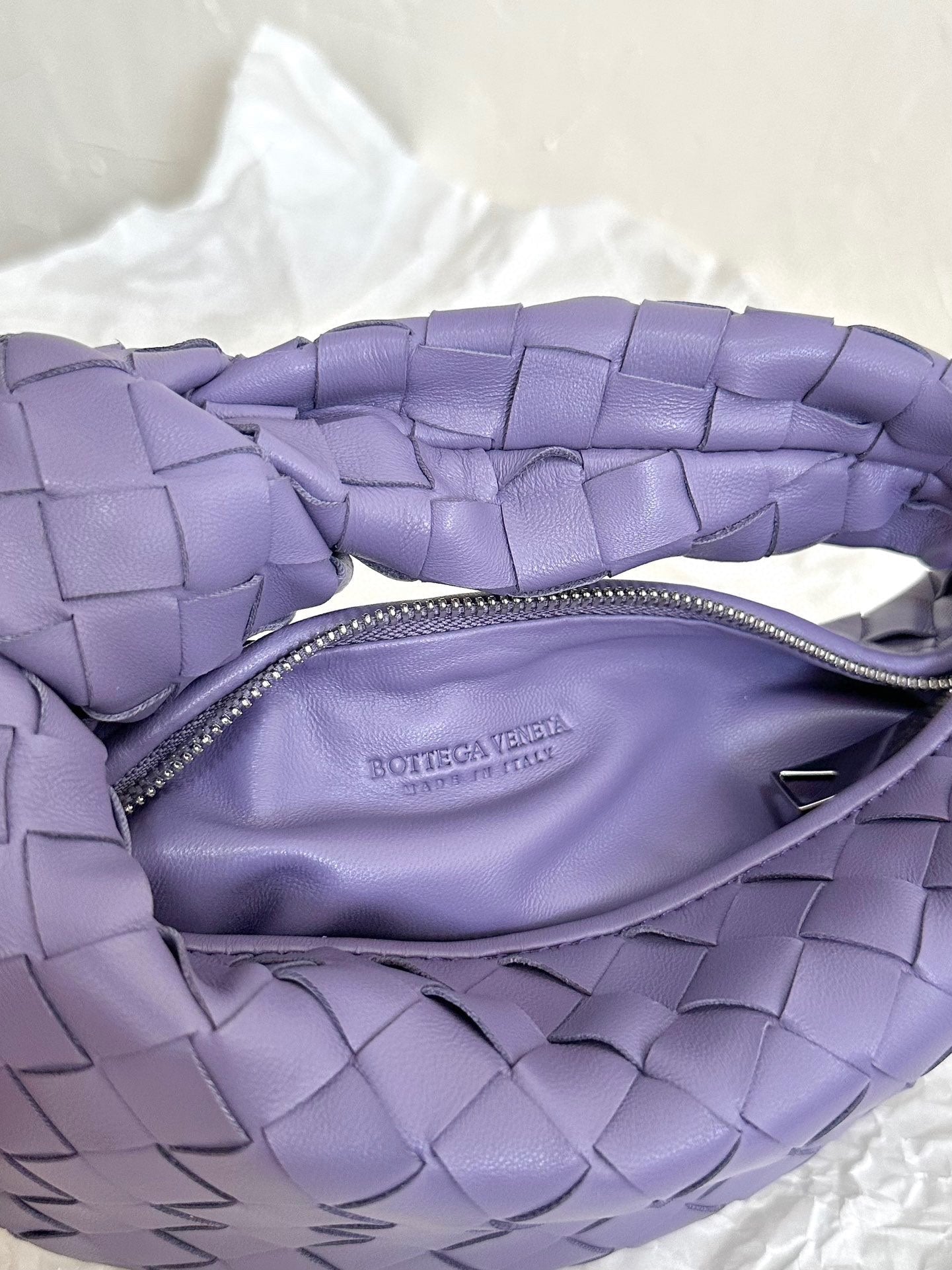 mini jodie 28 purple lambskin