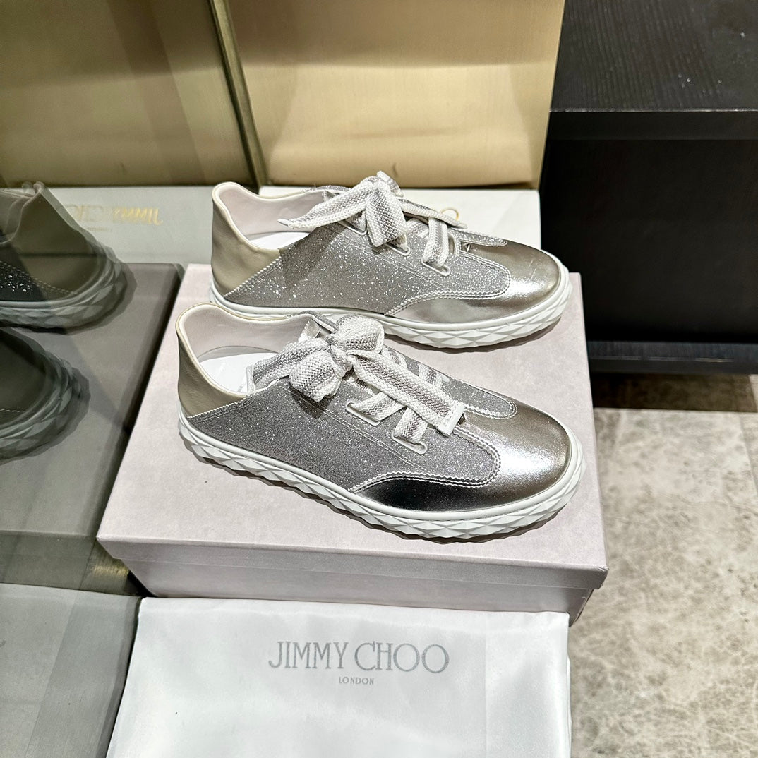 Jimmy Diamond Light Flex Sneaker Sliver Leather 271194