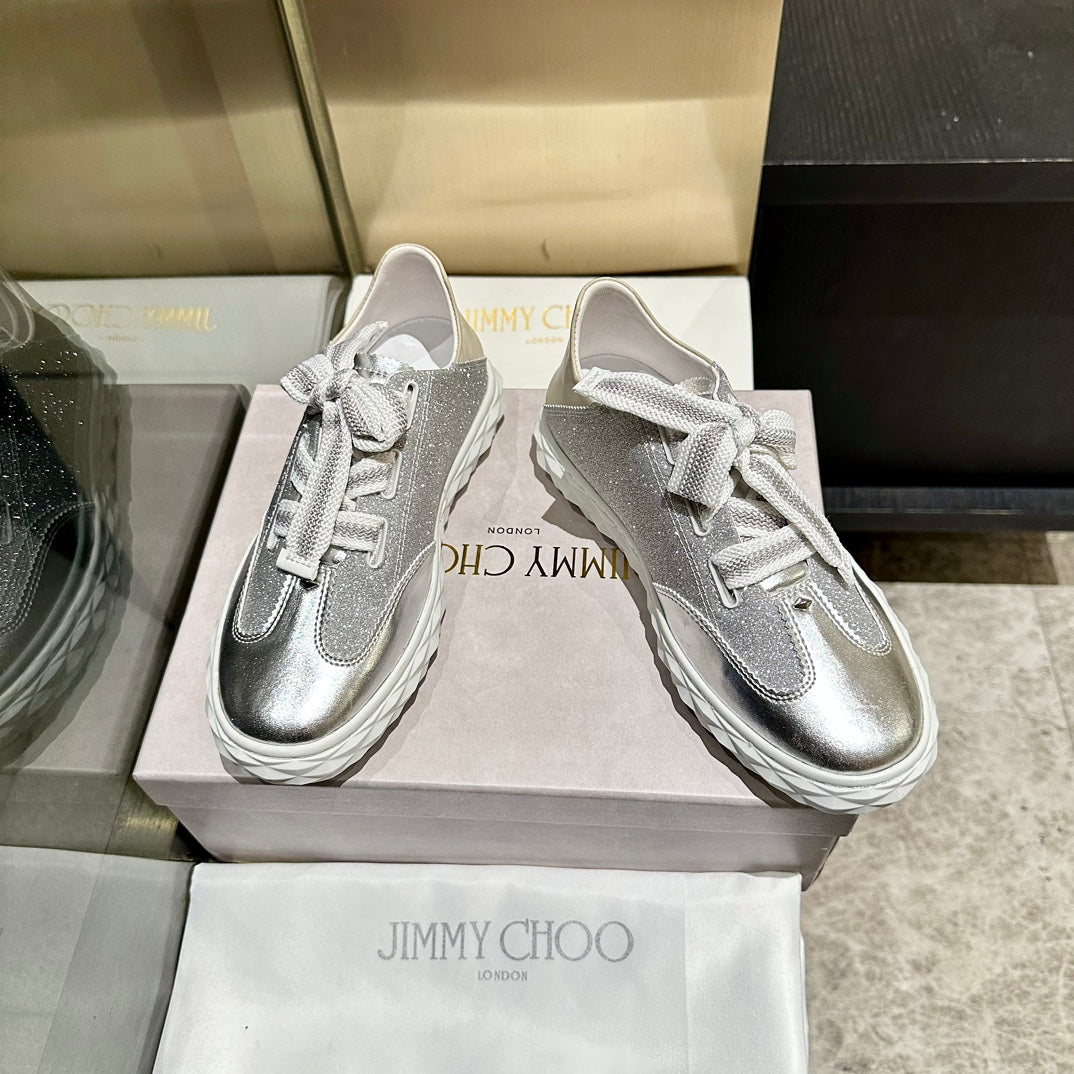 Jimmy Diamond Light Flex Sneaker Sliver Leather 271194