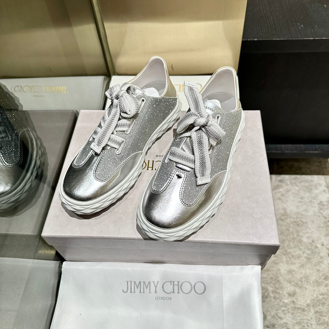 Jimmy Diamond Light Flex Sneaker Sliver Leather 271194