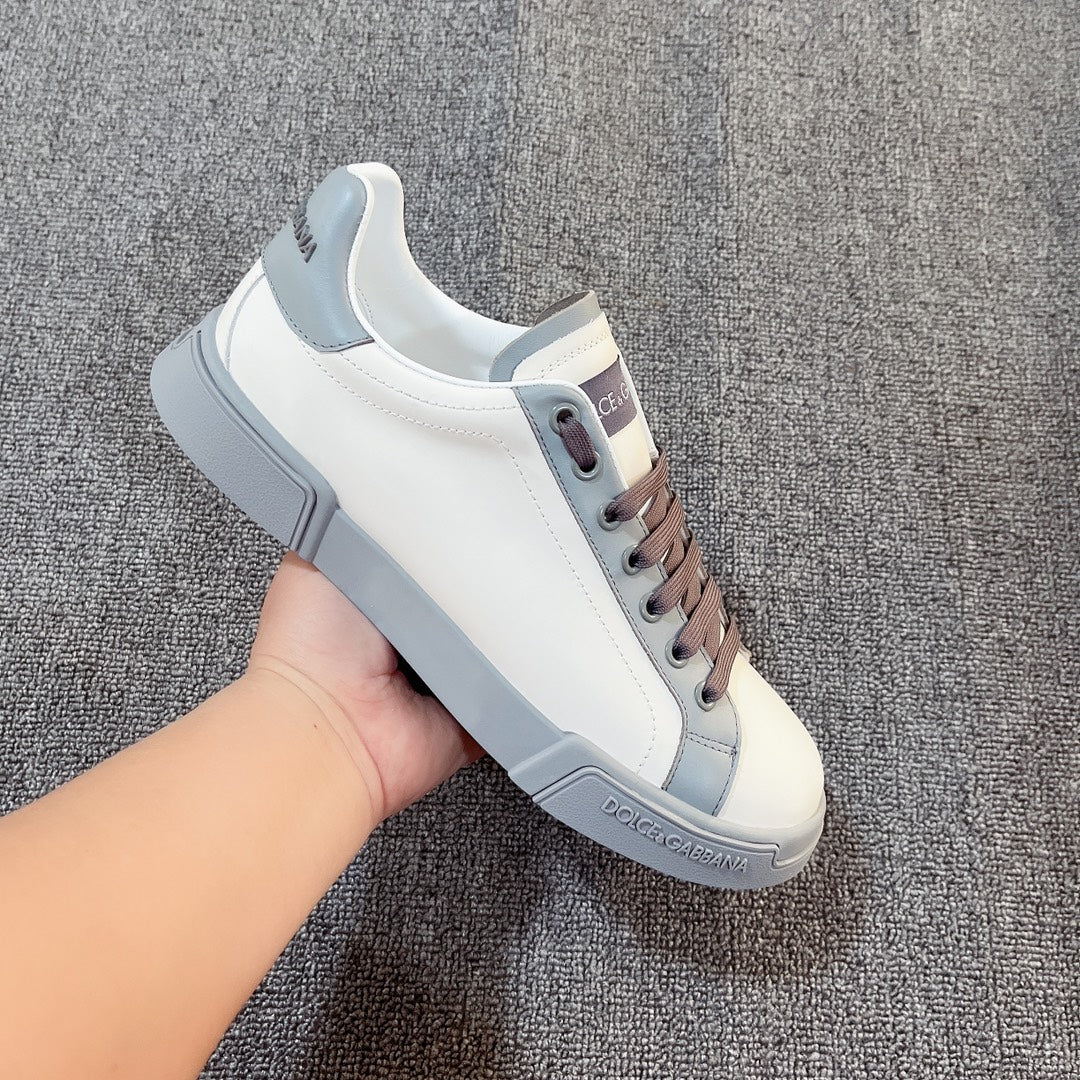 DC Heren Portofino Sneakers Grey Silk & Sheepskin 288468