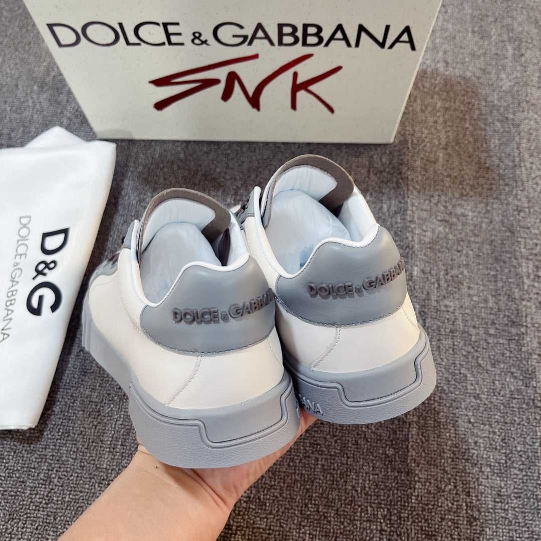 DC Heren Portofino Sneakers Grey Silk & Sheepskin 288468