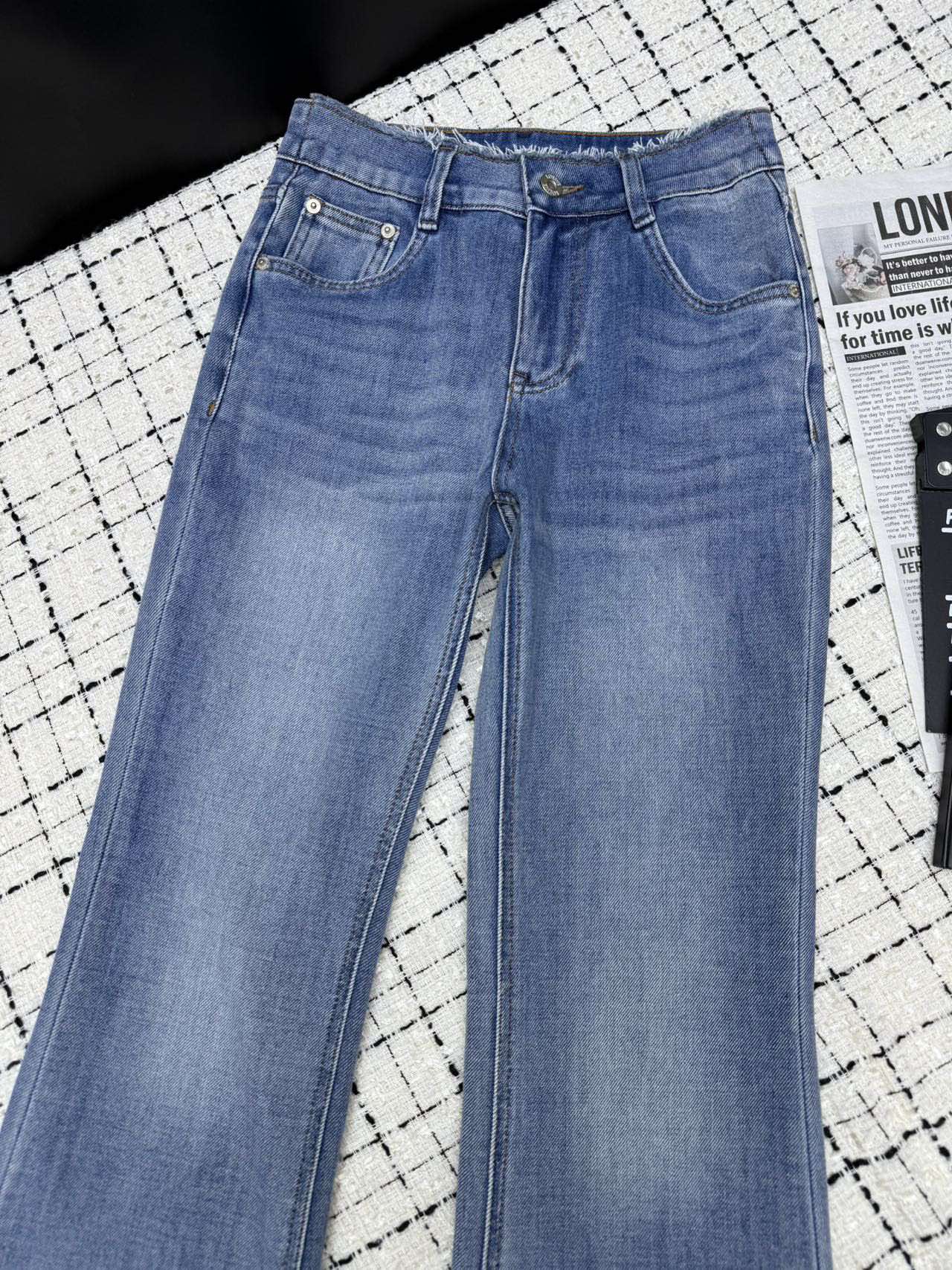 Loewe Flared Jeans Embroidered Logo Applique 404863