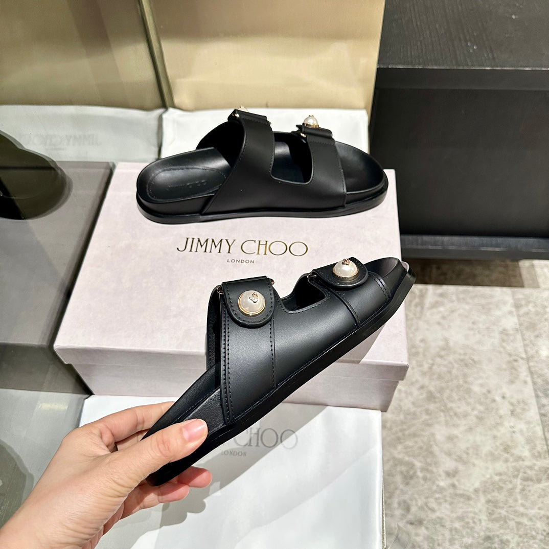 Jimmy Fayence Sandal Black Leather 326424