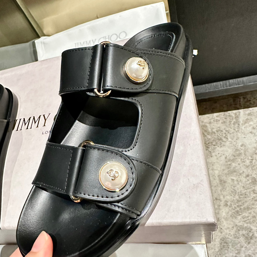 Jimmy Fayence Sandal Black Leather 326424