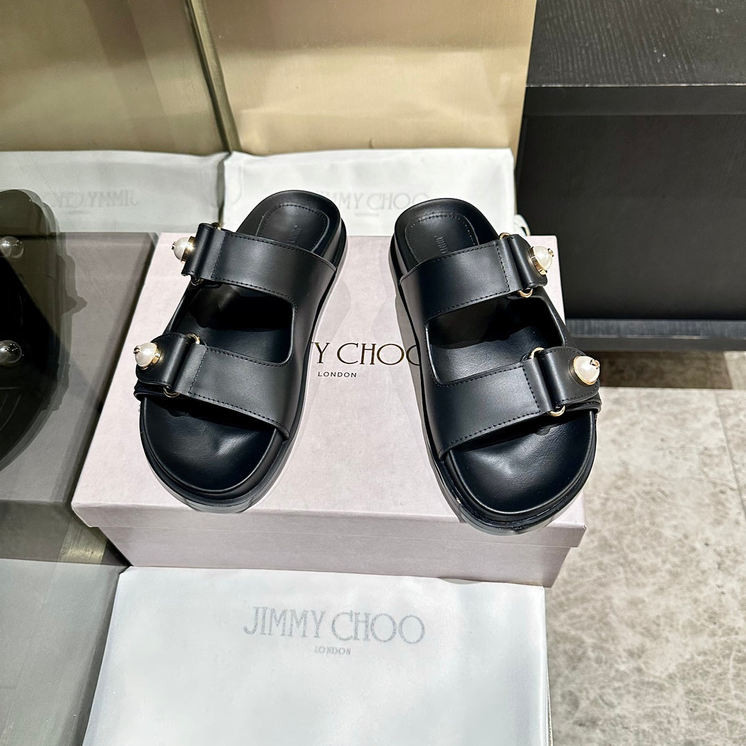 Jimmy Fayence Sandal Black Leather 326424