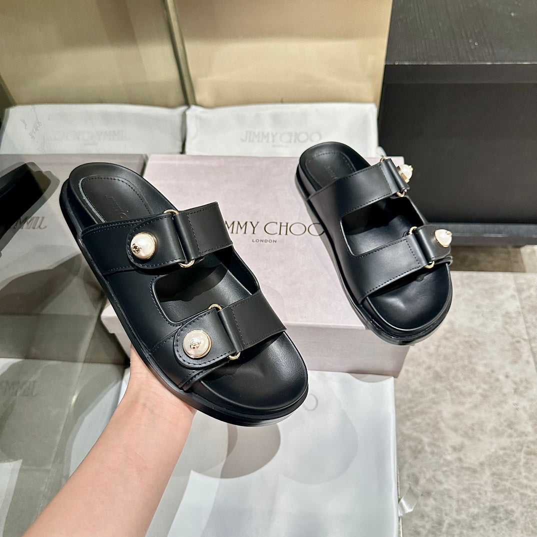 Jimmy Fayence Sandal Black Leather 326424