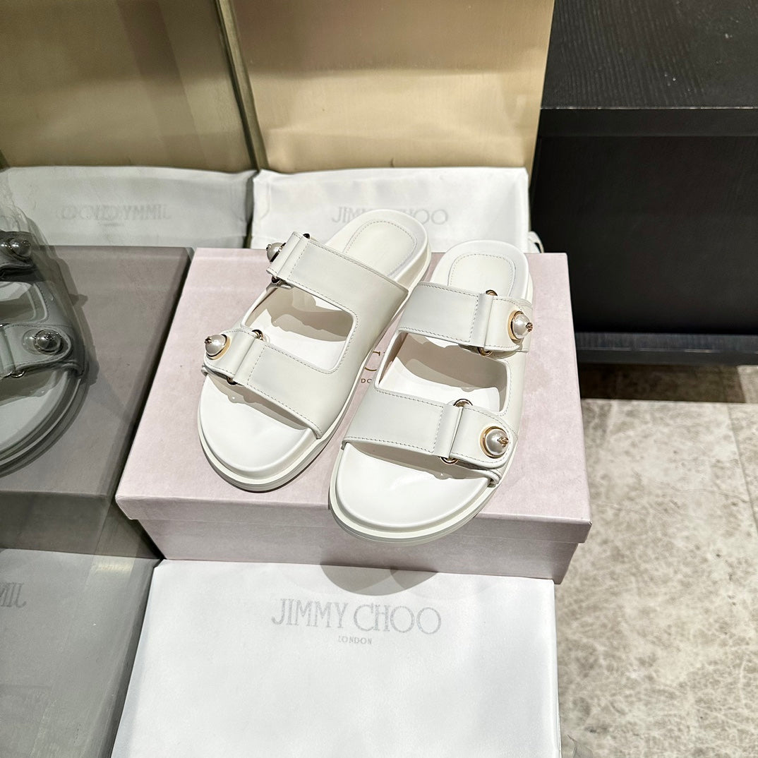 Jimmy Fayence Sandal White Leather 326423