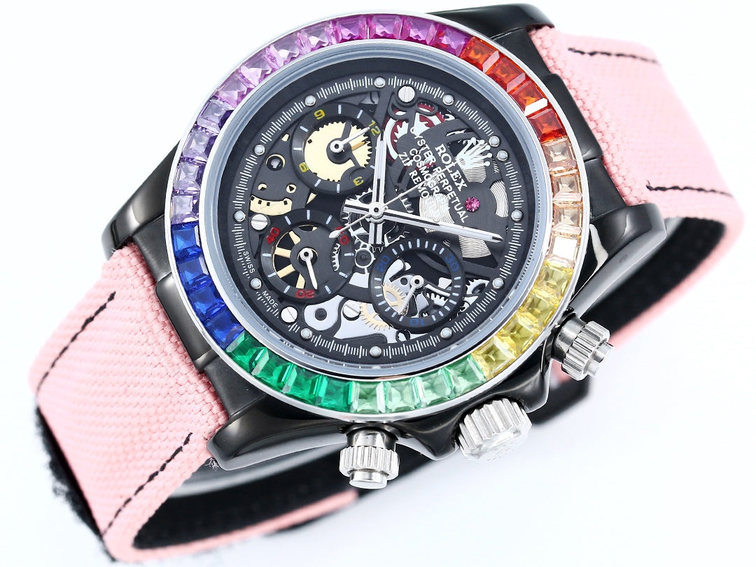 Rolex Daytona 43mm Black Pink Diamond