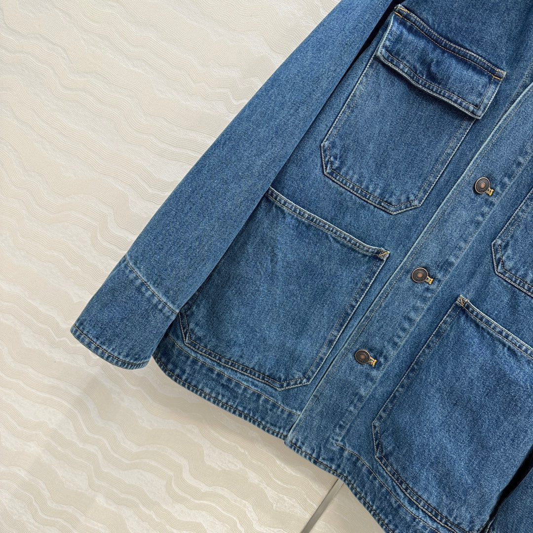 LP 25 Jacket Blue Cotton Denim Fabric 295351