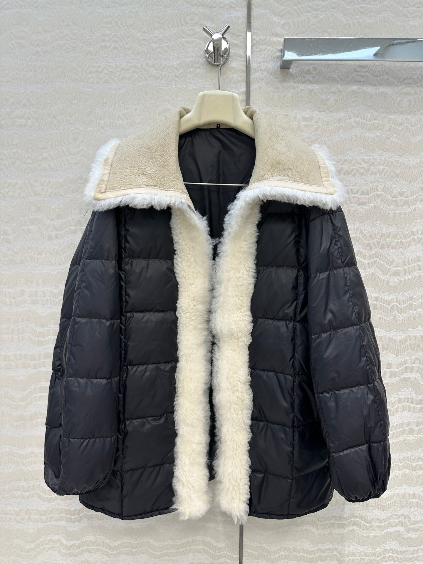 LP Zadig & Voltaire Kidea Parka Jacket Grey Black  Khaki Fur 341226