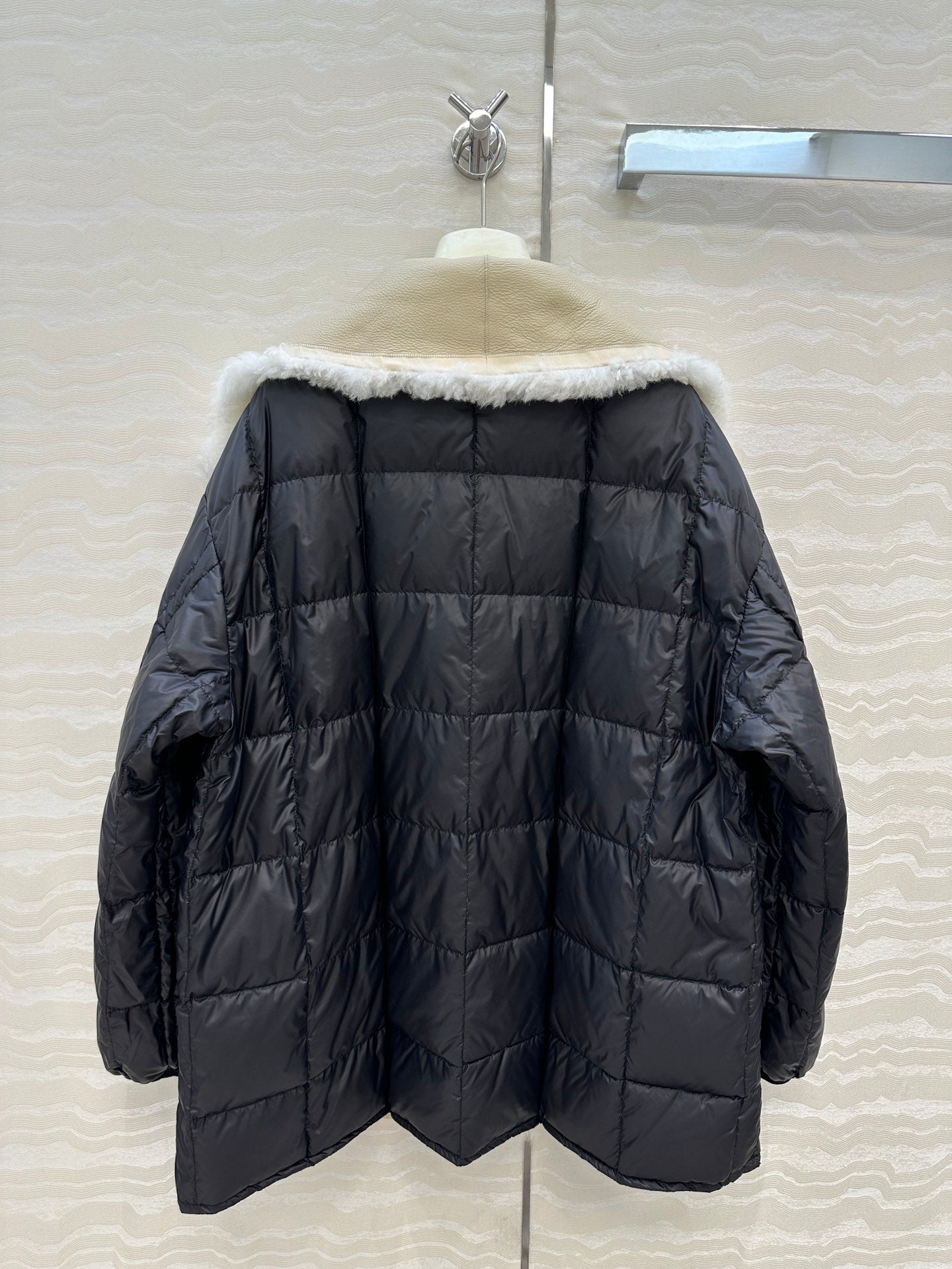 LP Zadig & Voltaire Kidea Parka Jacket Grey Black  Khaki Fur 341226