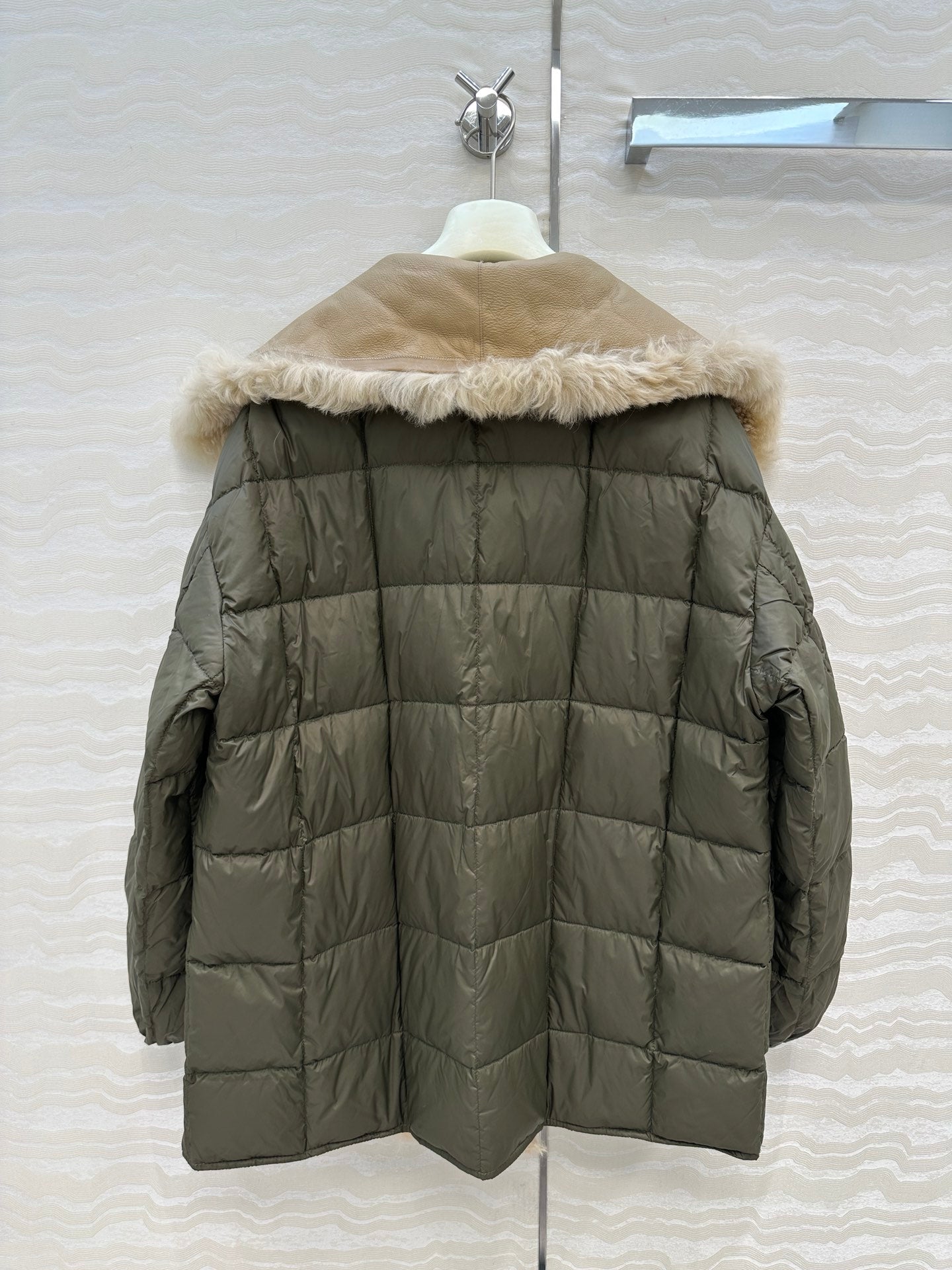 LP Zadig & Voltaire Kidea Parka Jacket Green  Khaki Fur 341229