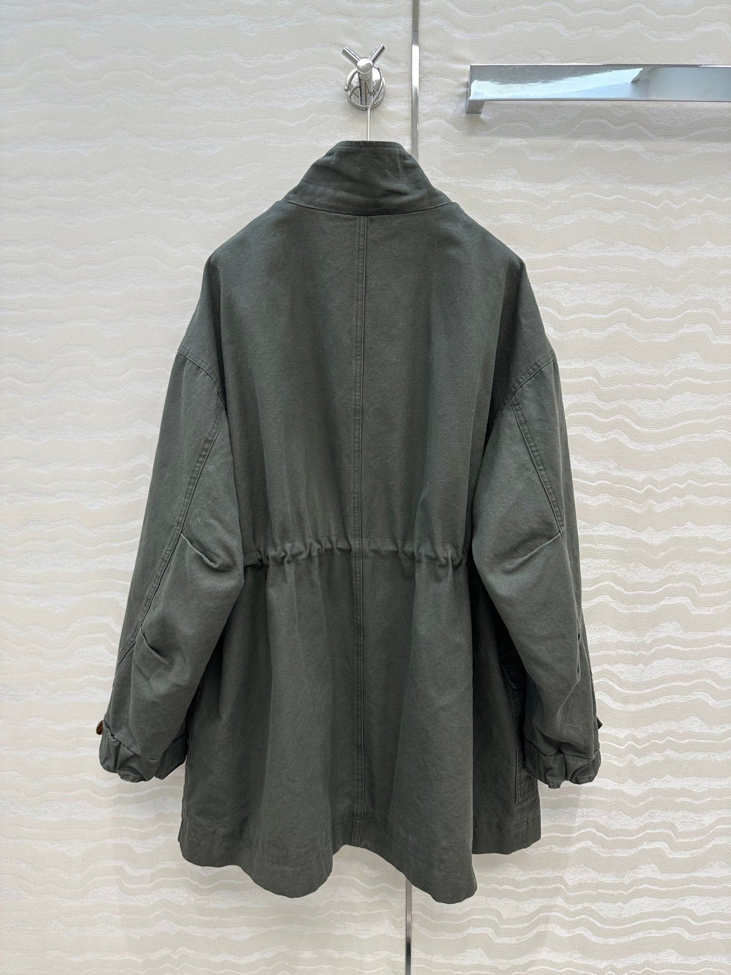 LP Zadig & Voltaire Kidea Parka Jacket Green  Khaki Fur 341229