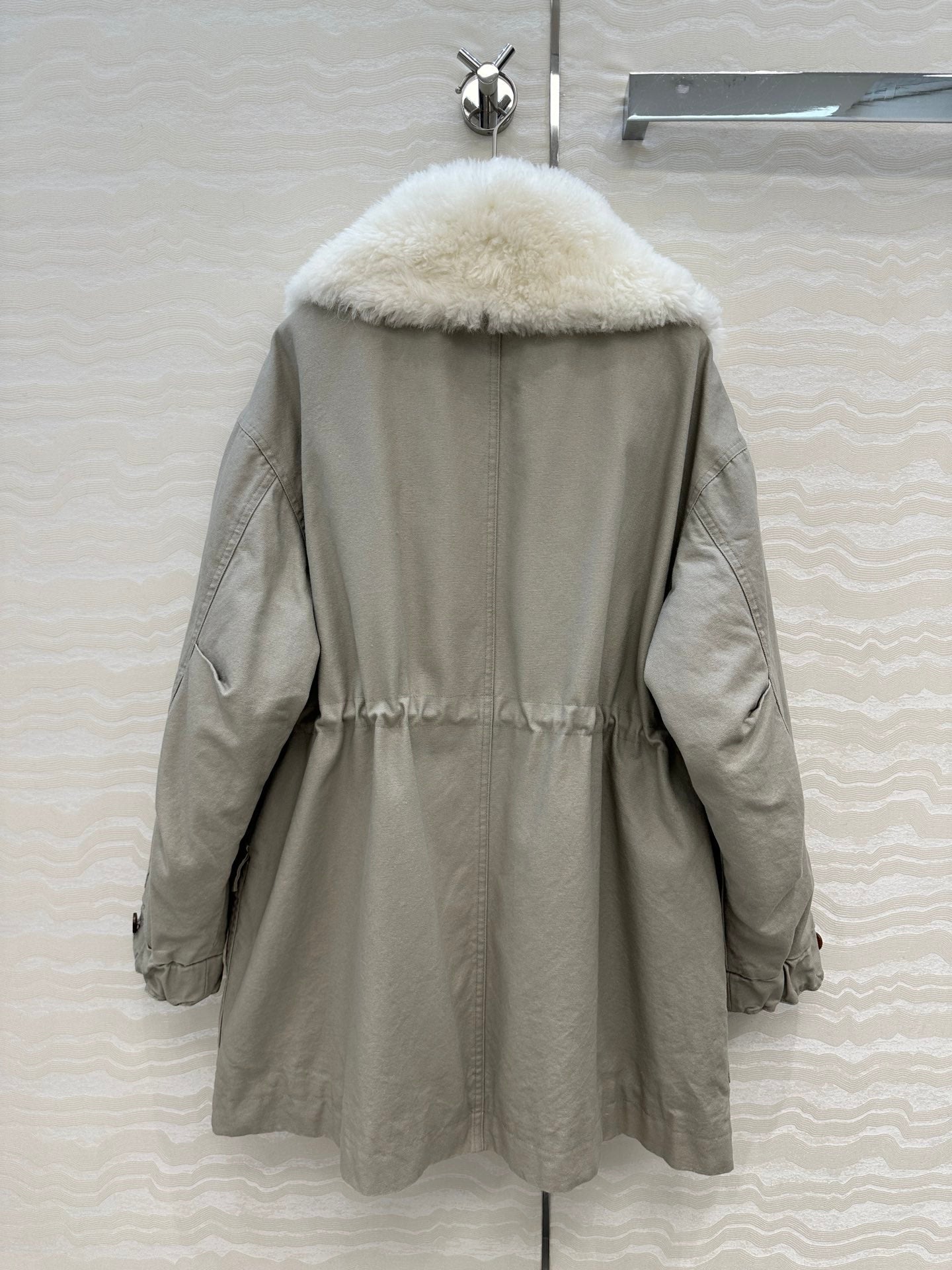 LP Zadig & Voltaire Kidea Parka Jacket  Beige Khaki Fur 341232