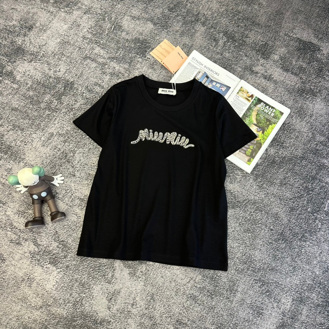 Miu SS26  Short-Sleeve T-Shirt Cotton 350689