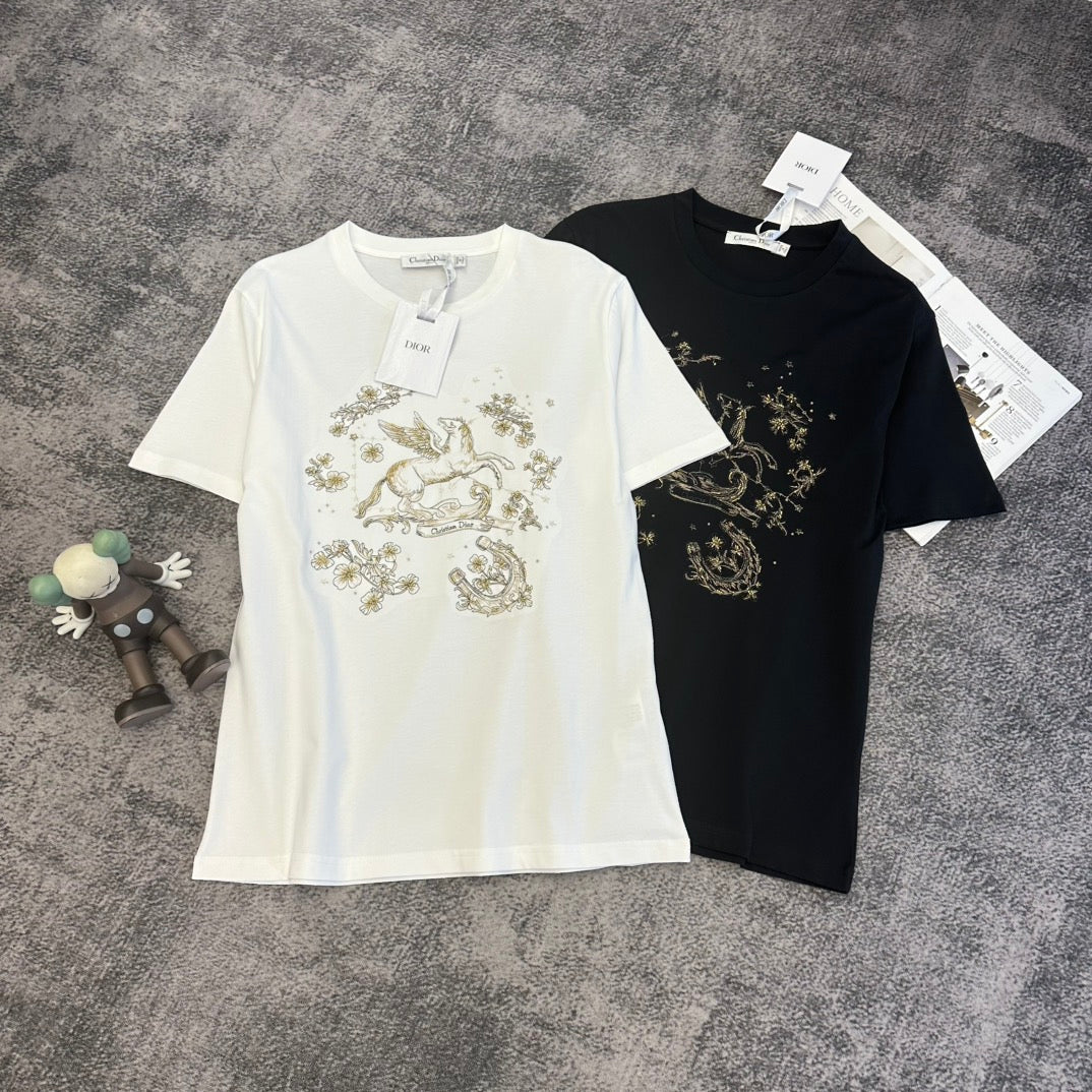 CD SS26 Pegasus Motif T-Shirt Cotton 350855