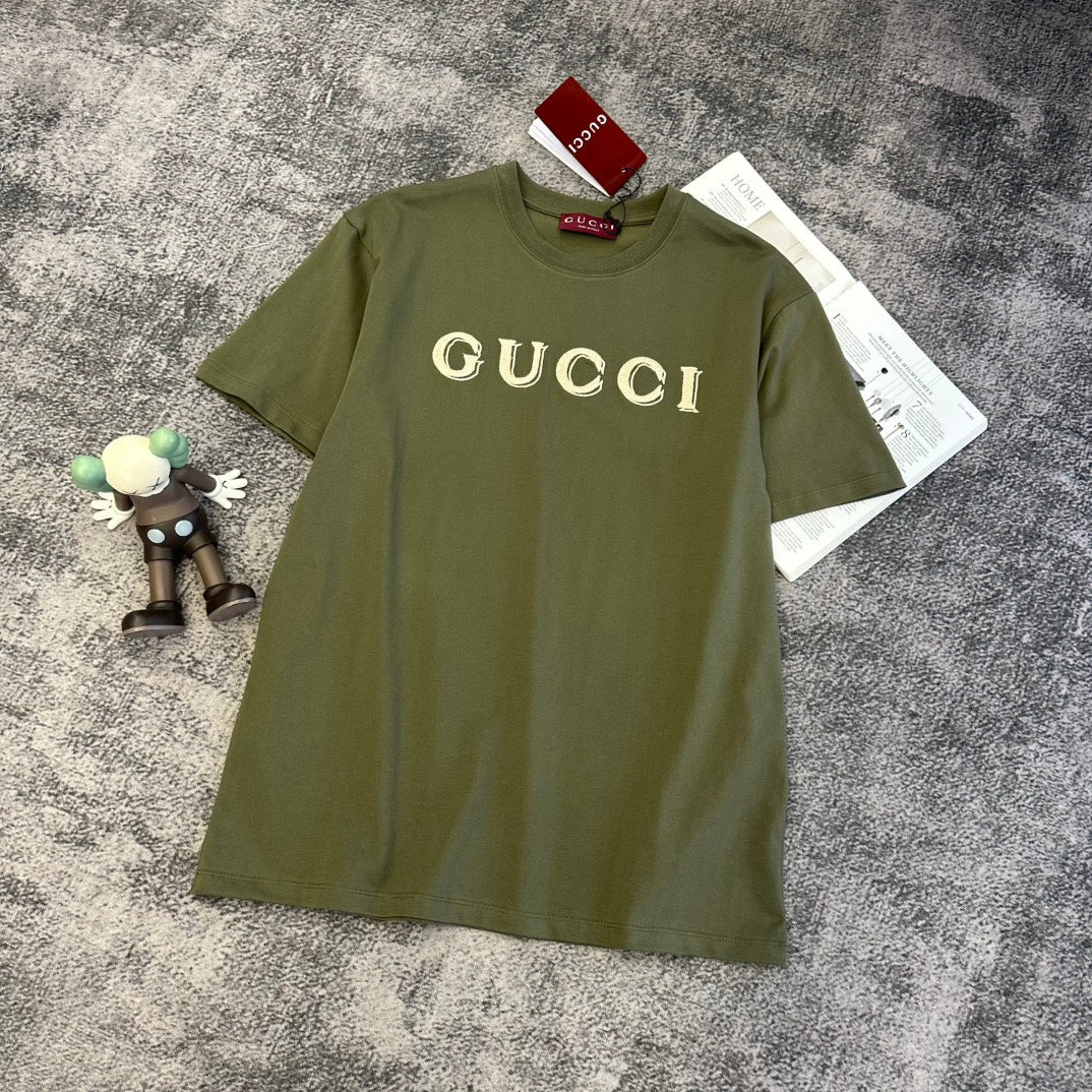 GG SS26 Oversized T-shirt Forest Green Cotton 350773