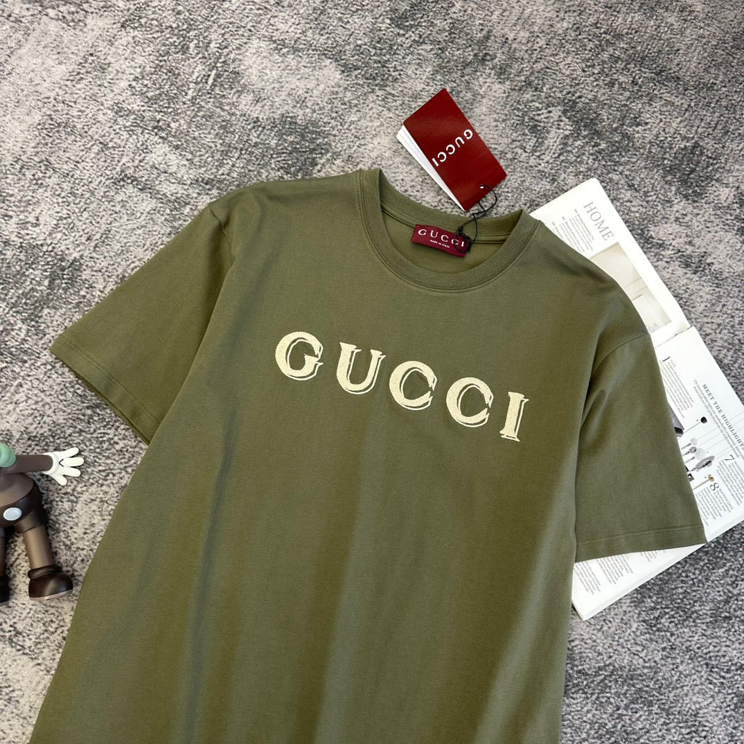 GG SS26 Oversized T-shirt Forest Green Cotton 350773