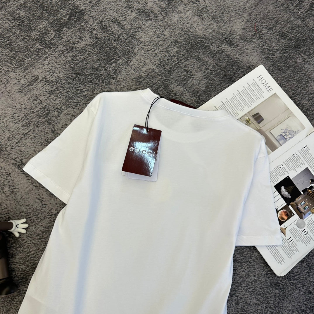 GG SS26  Short-Sleeve T-Shirt White Cotton 350766