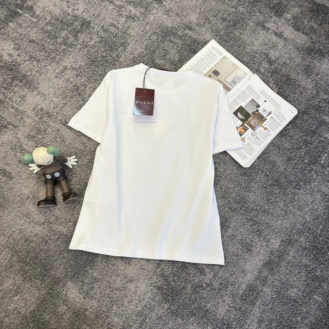 GG SS26  Short-Sleeve T-Shirt White Cotton 350766