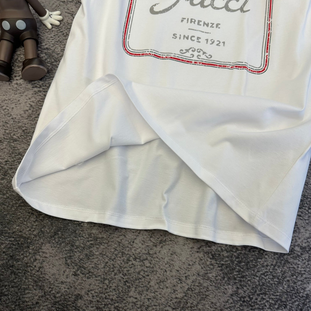 GG SS26 Firenze 1921 Logo T-shirt White Cotton 350730