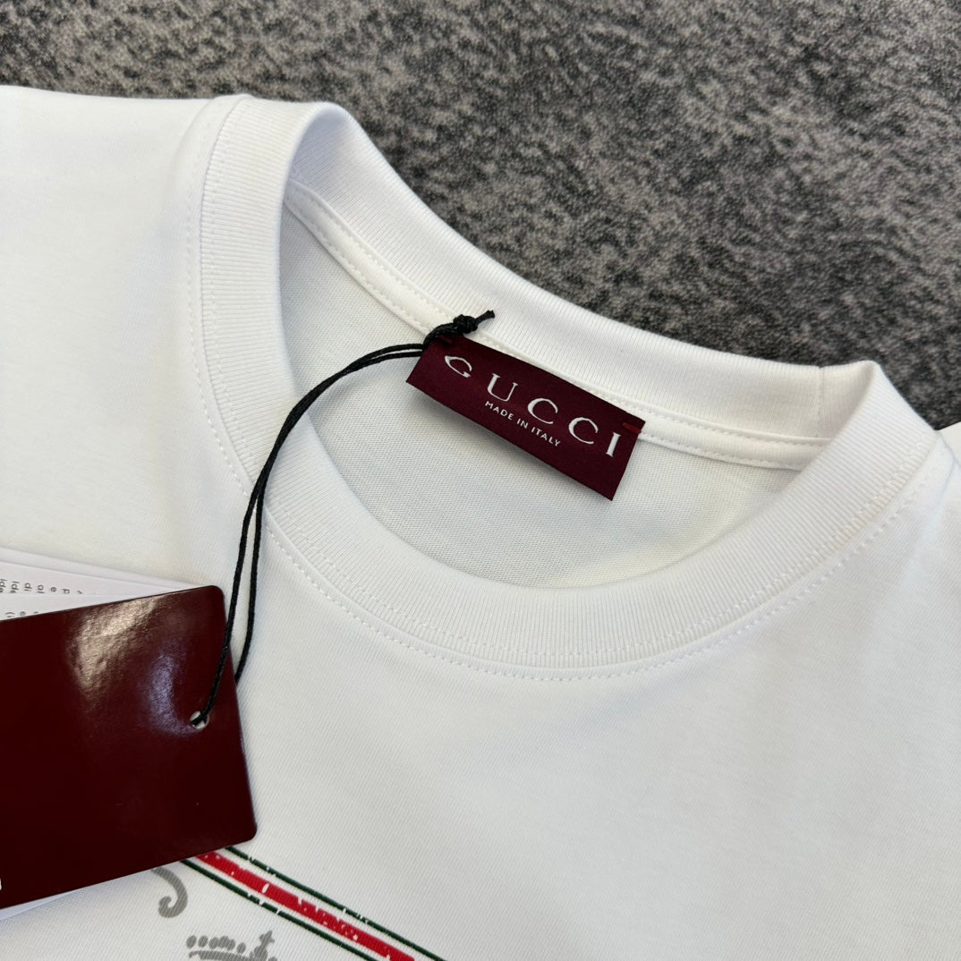GG SS26 Firenze 1921 Logo T-shirt White Cotton 350730