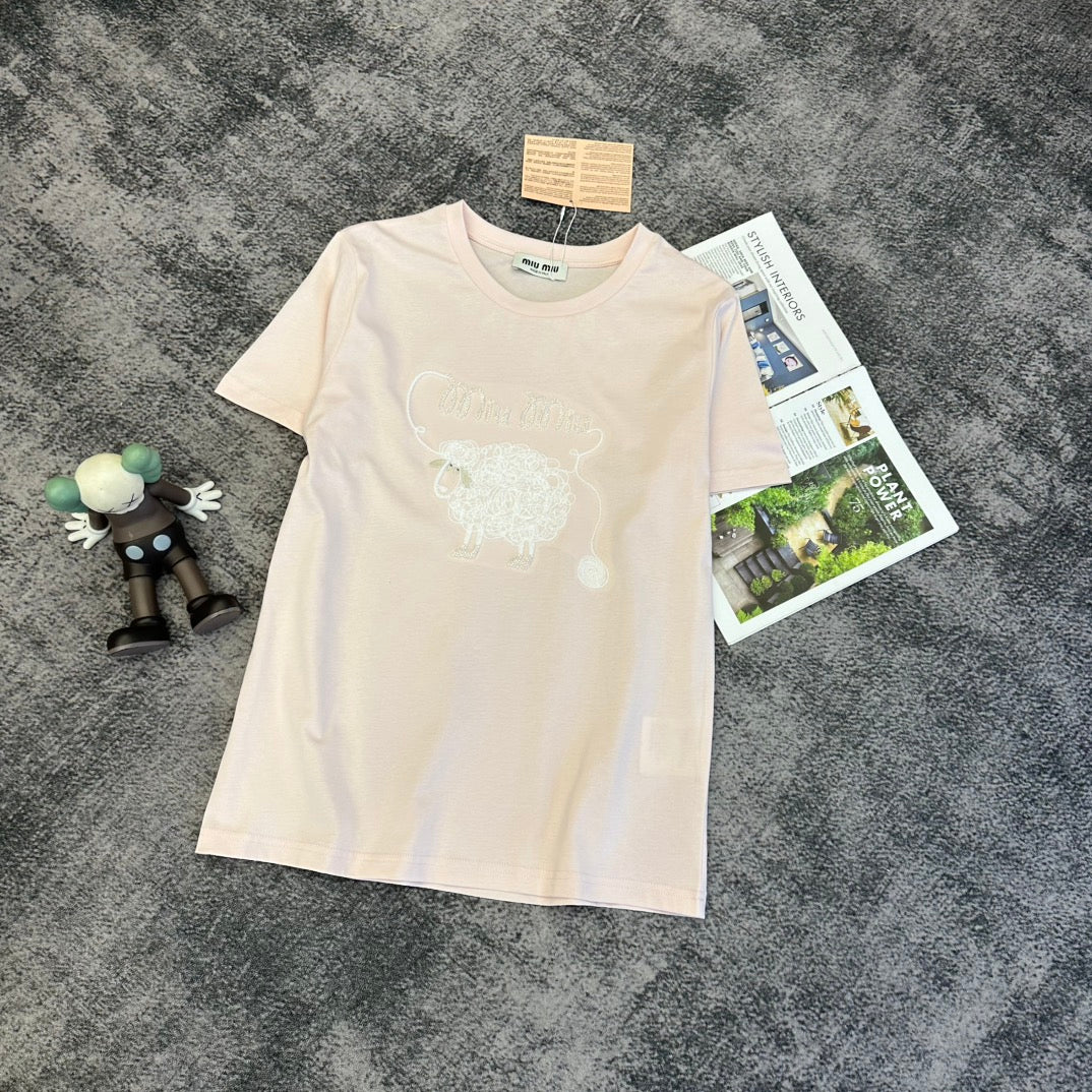 CD SS26 Sheep-Print T-shirt Cotton 350682