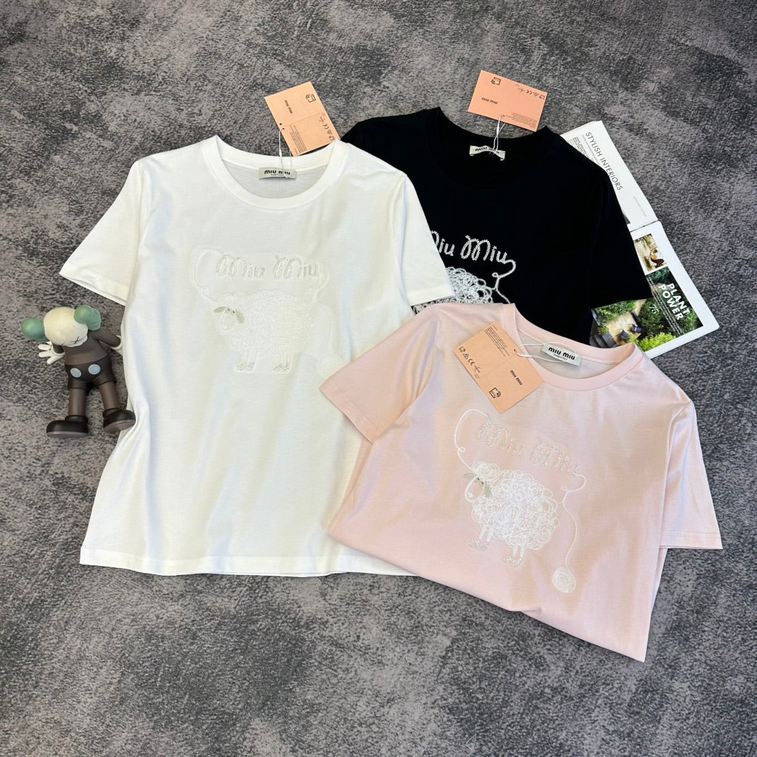 CD SS26 Sheep-Print T-shirt Cotton 350682