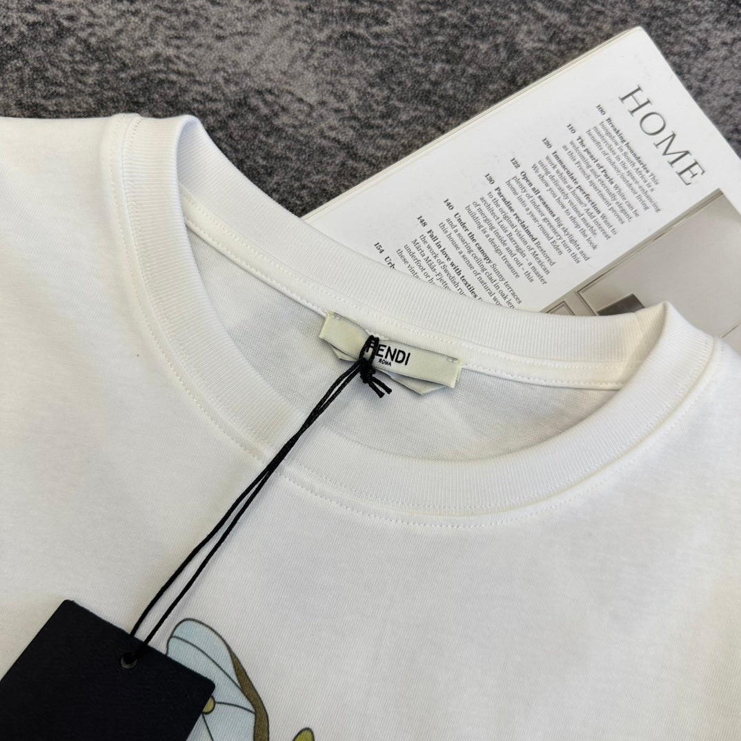 Fendi Fantastic Future T-Shirt White Multicolor Cotton 350783