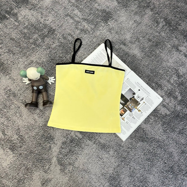 Miumiu 2026 Vest White Black Yellow Pink Blue Cotton 359310