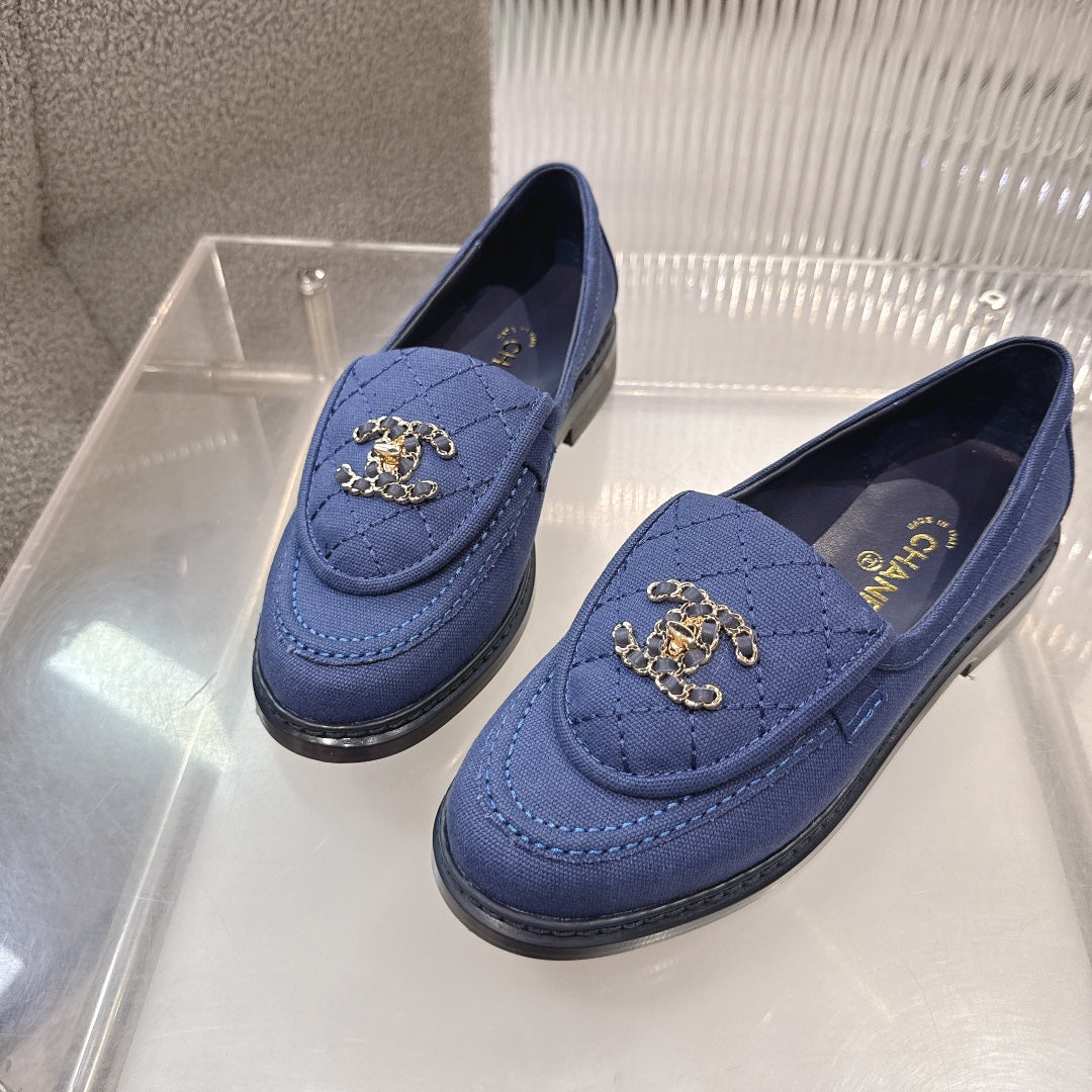 CC SS26 Loafers Blue Canvas 678952