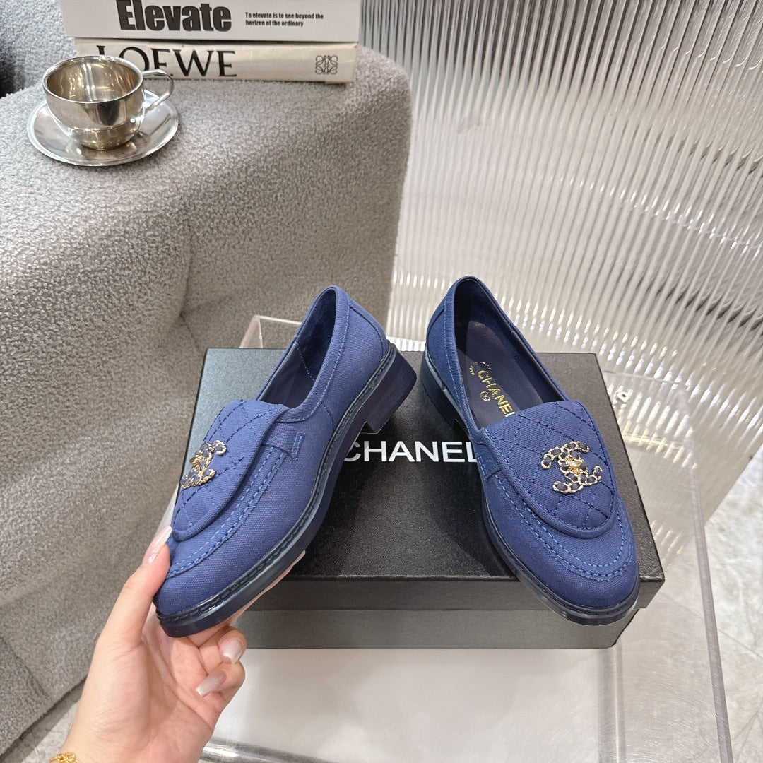 CC SS26 Loafers Blue Canvas 678952