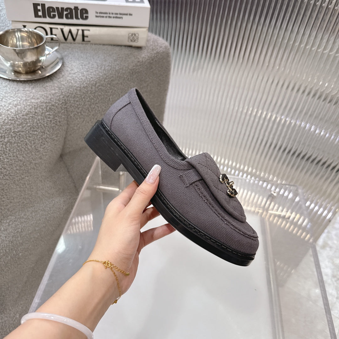 CC SS26 Loafers Grey Canvas 678953